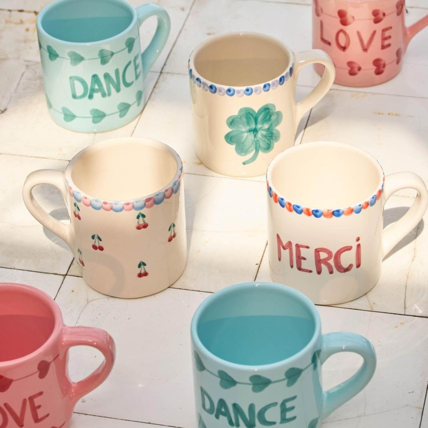Tasse aus Keramik "Dance" - 420 ml (Blau) Rice