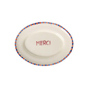 Servierplatte aus Keramik "Merci" - M (Weiß) Rice