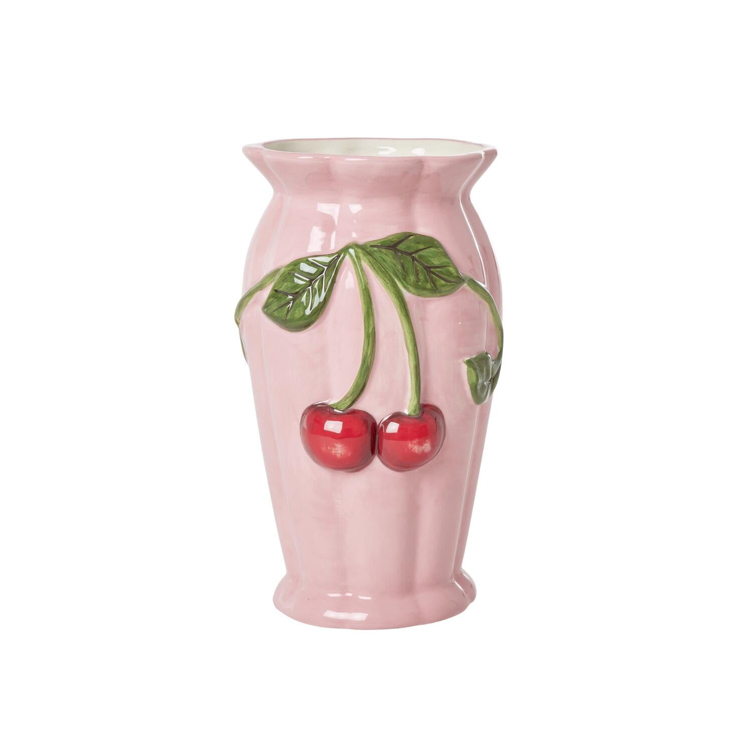 Vase aus Keramik "Cherry" - 11x20 cm (Pink)