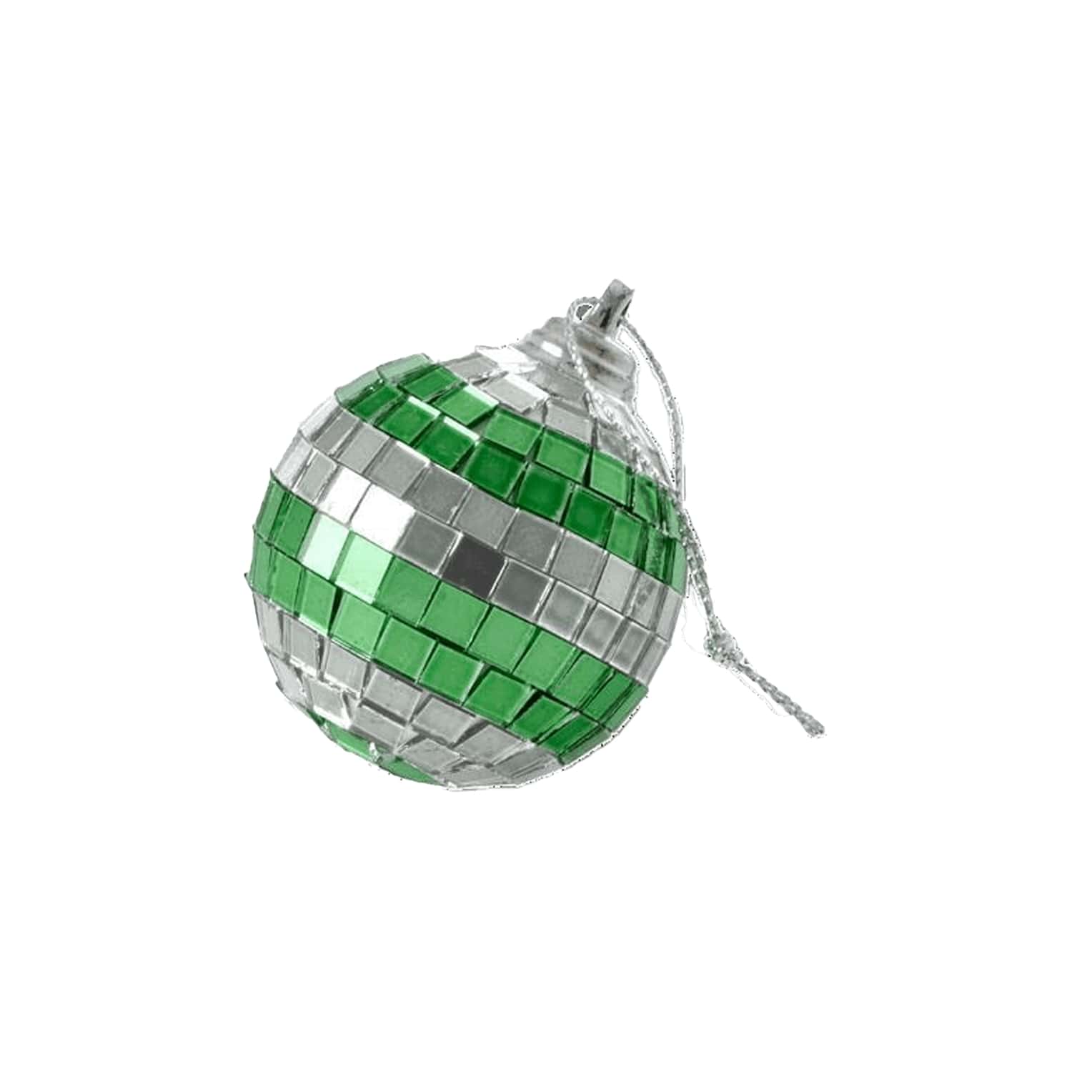 Discokugel - 5 cm (Dunkelgrün/Silber)