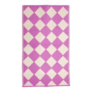 Läufer aus recyceltem Kunststoff "Harlequin" - 150x90 cm (Soft Pink)