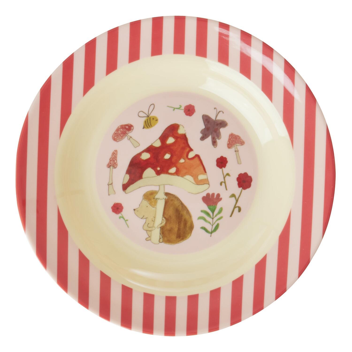 Melamin Kinderschale "Happy Forest" - 250 ml (Pink/Bunt)