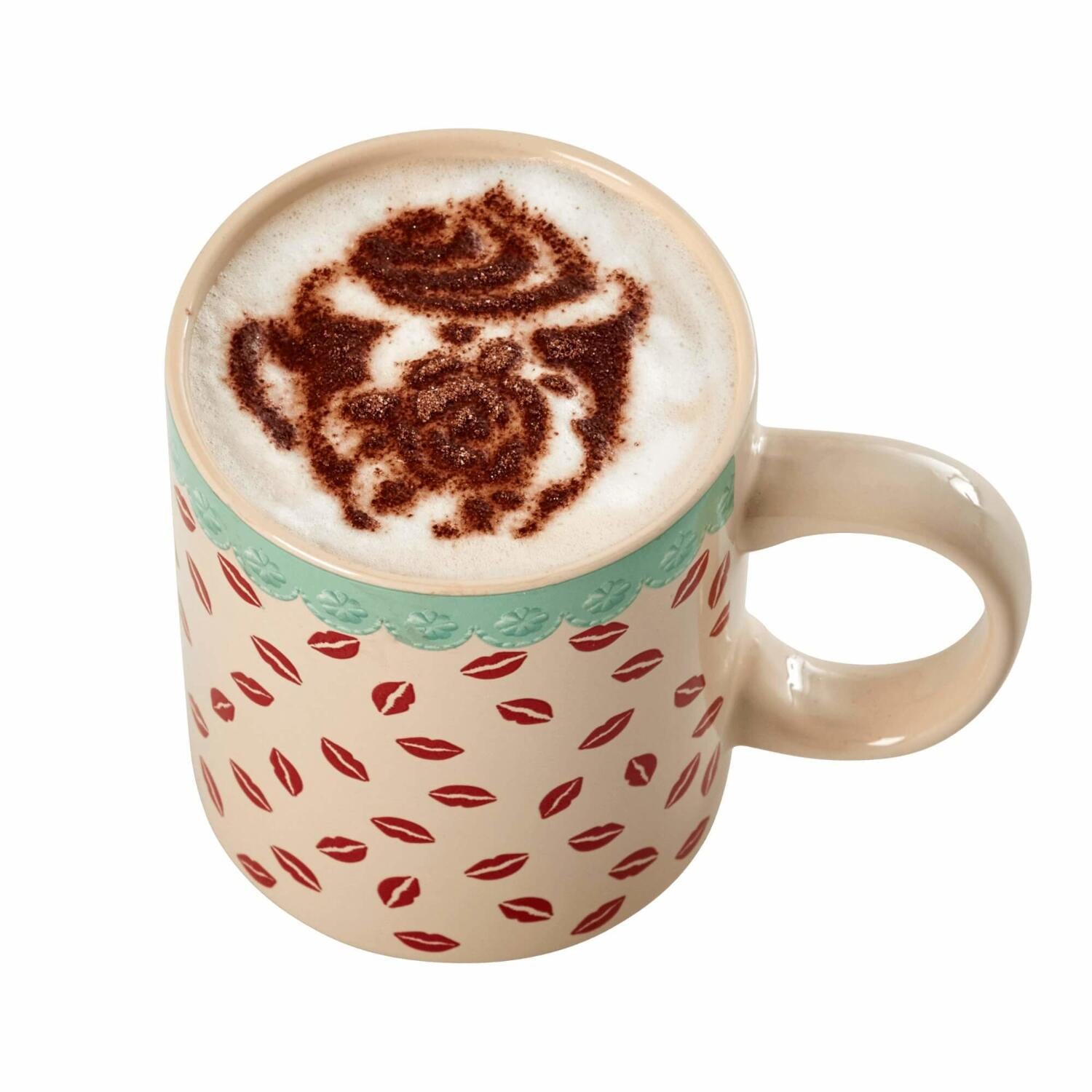 Cappuccino-Schablonen - 2er-Set (Weiß)