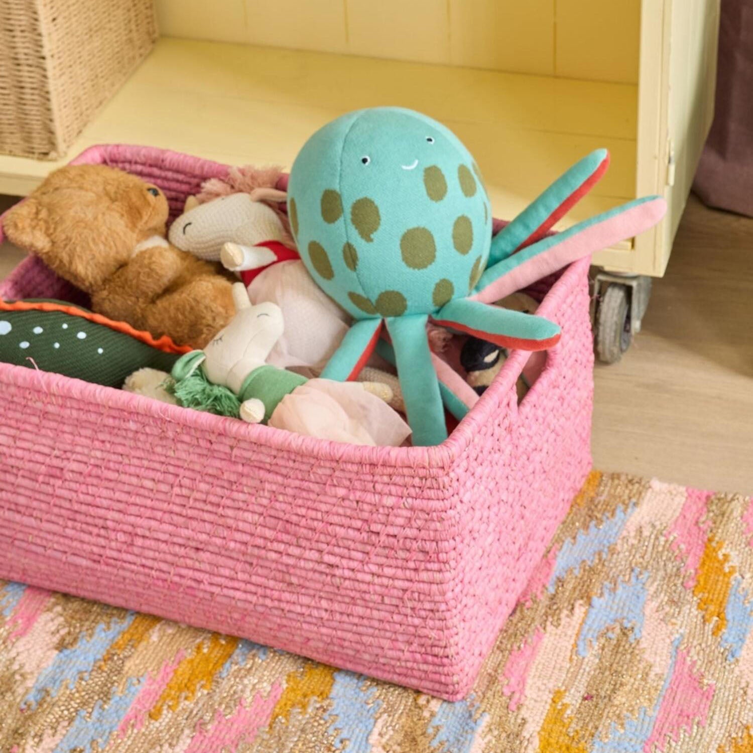 Korb "Raffia" - XL (Pink)