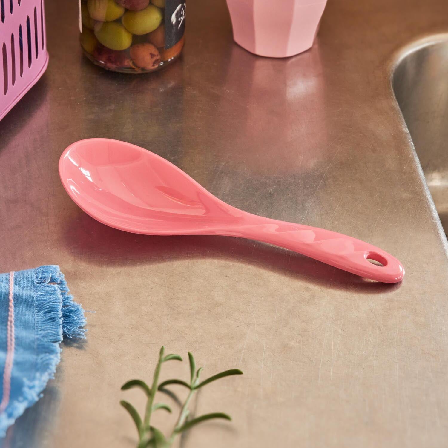 Melamin Salat-Löffel "A New York Minute" (Pink) Rice