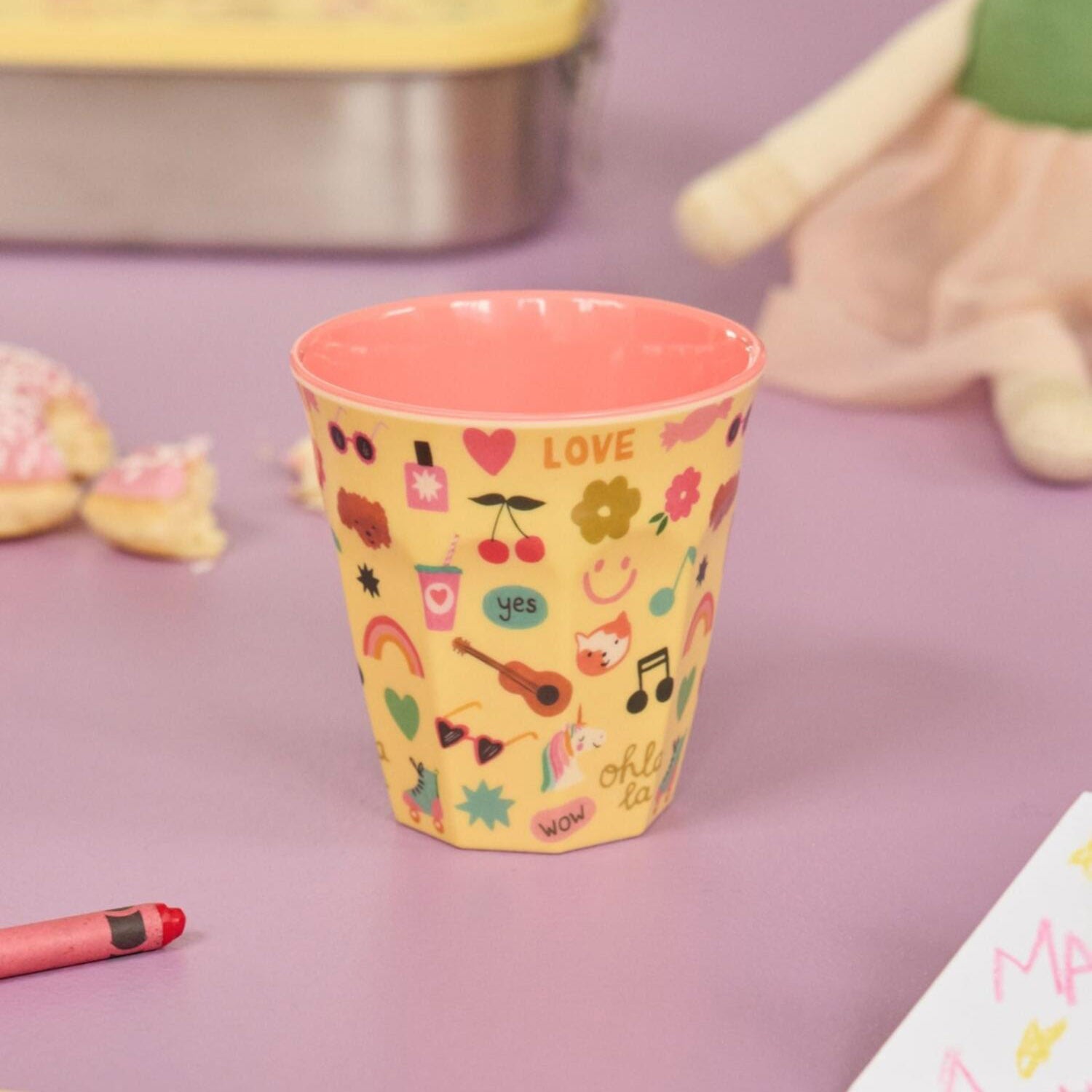 Melamine Teller "Unicorn Love"- 20 cm (Bunt)