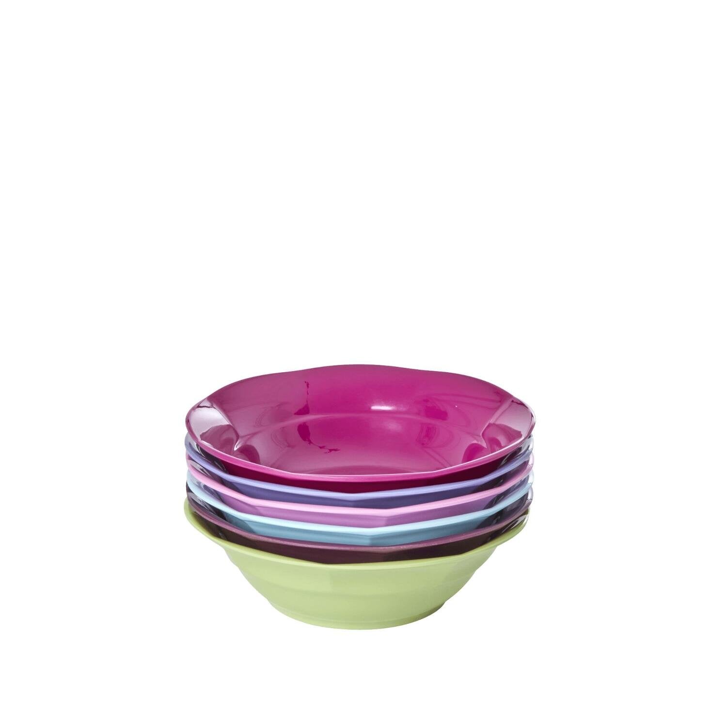 Melamin Schalen im 6er-Set - 19x5,5 cm (Bunt)