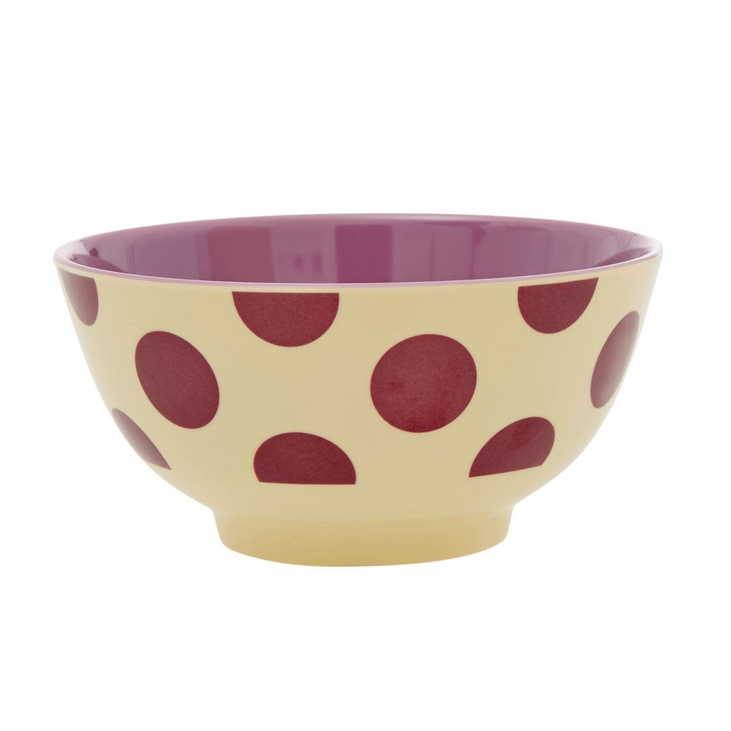 Melamin Schale "Dot" - Medium (Purple) Rice