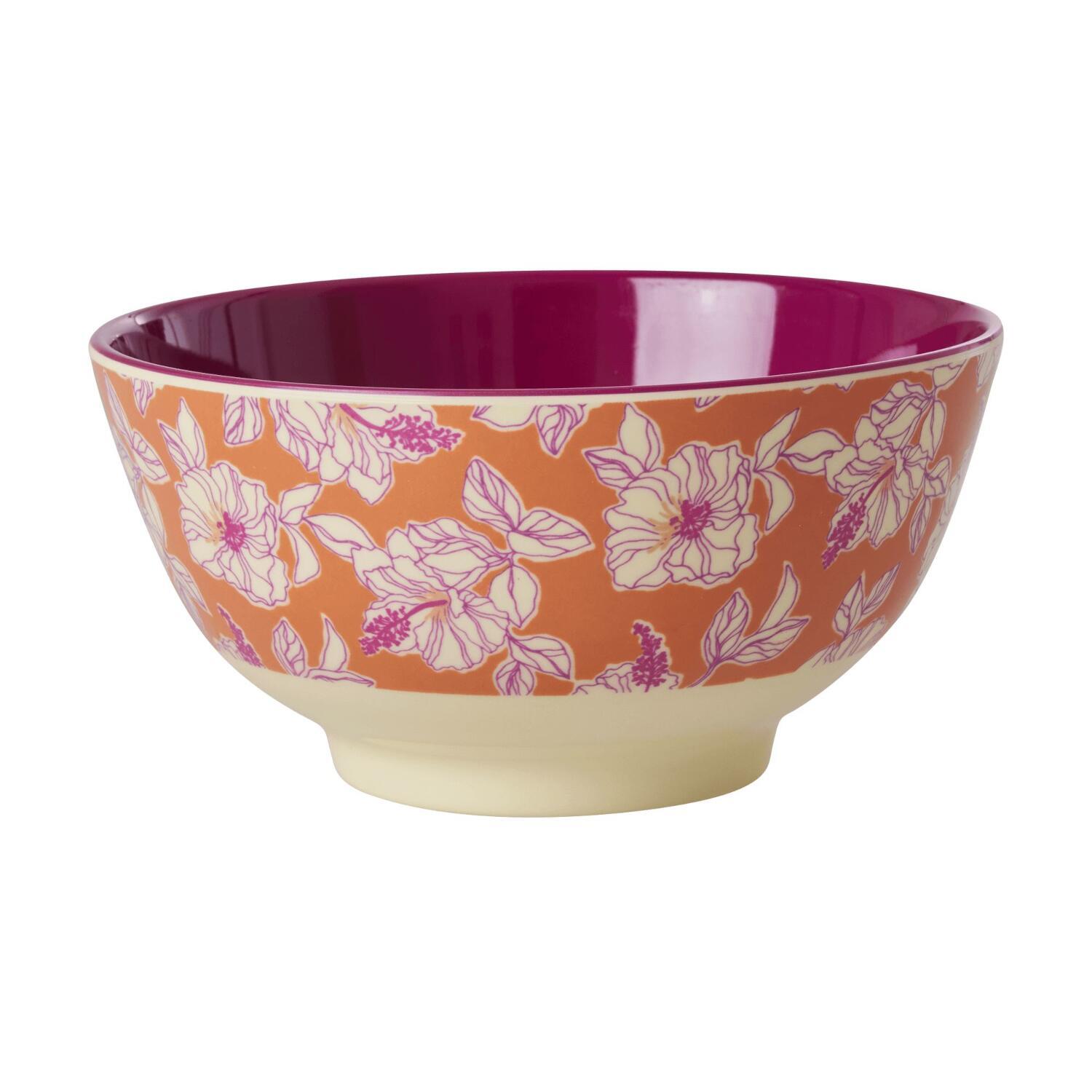 Melamin Schüssel "Faded Hibiscus" - Medium (Orange)