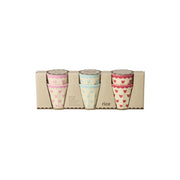 Melamin Espressobecher "Favorite Hearts" im 6er-Set - 80 ml (Bunt) Rice
