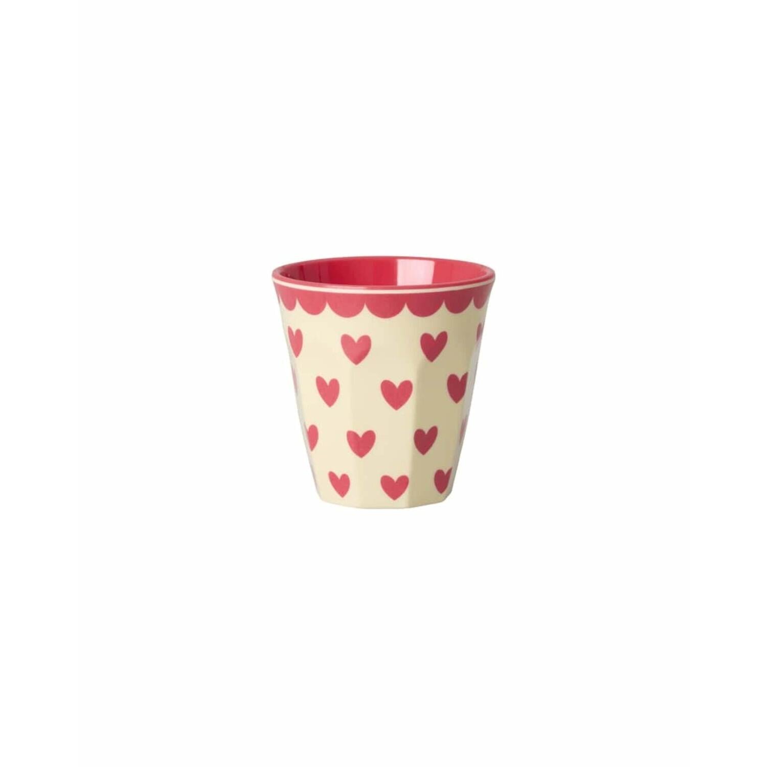 Melamin Becher "Favorite Hearts" im 6er-Set - 250 ml (Bunt)