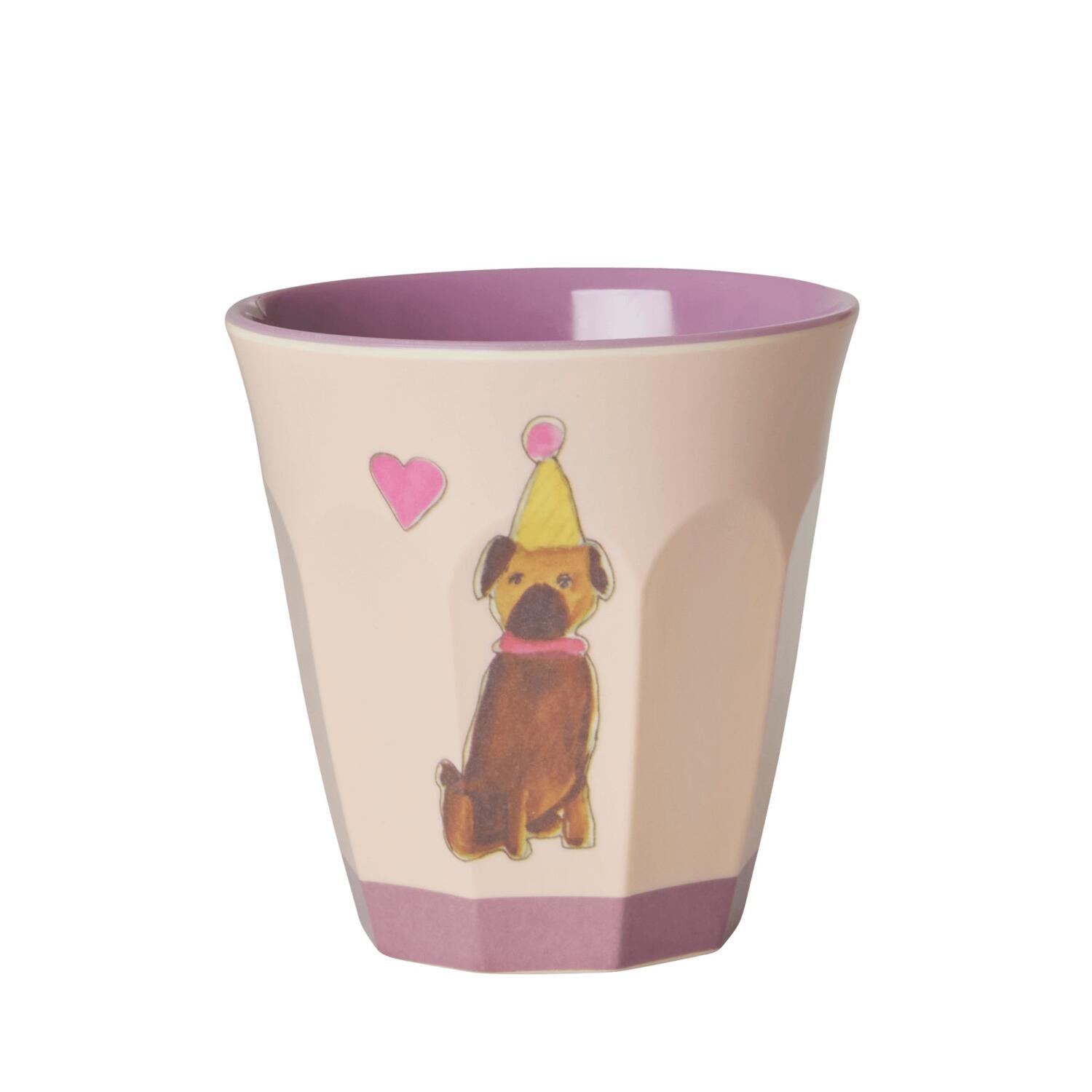 Melamin Becher im 6er-Set "Animals" in Geschenkbox - S (Lavendel)