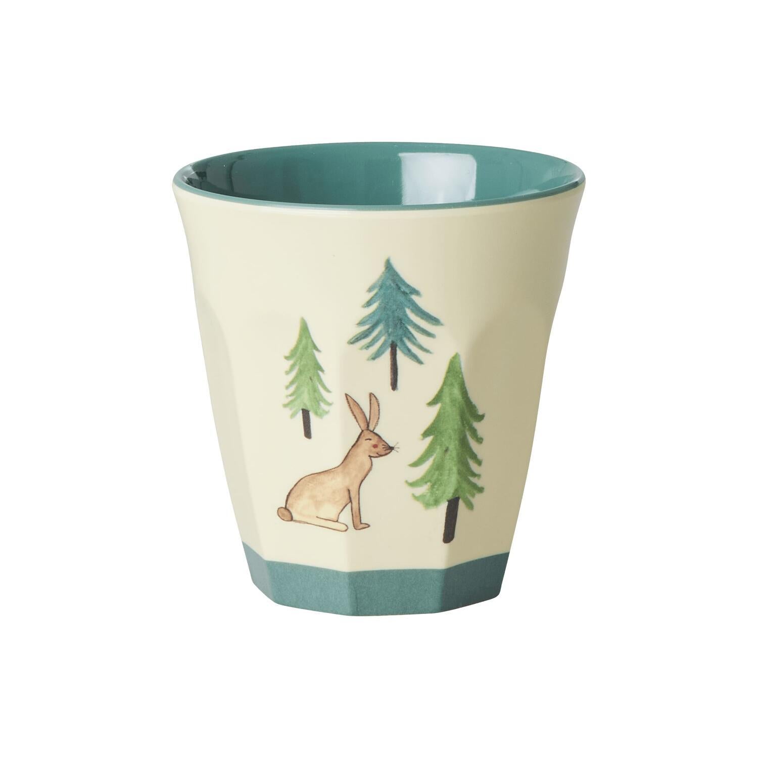 Melamin Tasse "Happy Forest" - Set 6-tlg. (Blau/Bunt)