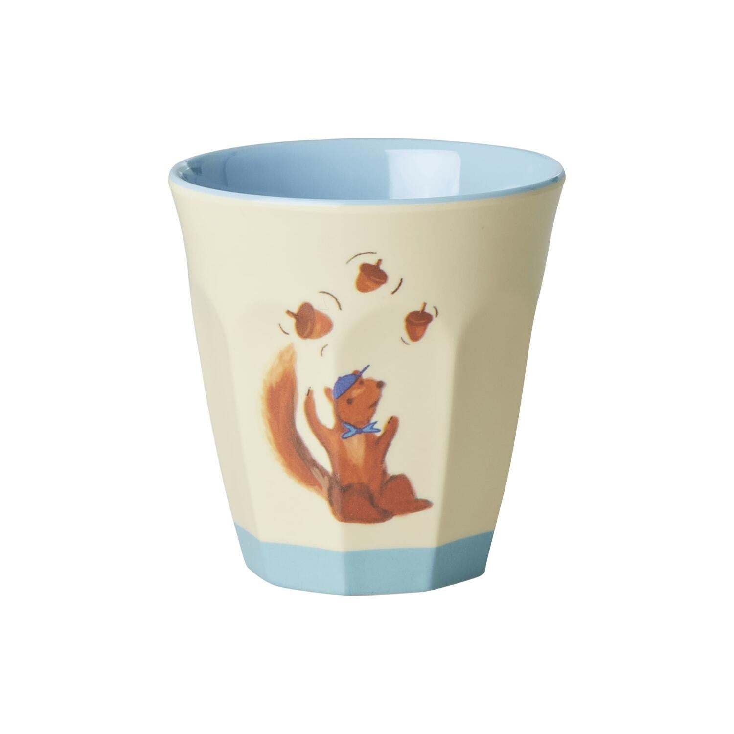 Melamin Tasse "Happy Forest" - Set 6-tlg. (Blau/Bunt)