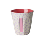 Melamin Becher "Buchstabe I - Flowers" - M (Bunt)