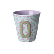 Melamin Becher "Buchstabe O - Flowers" - M (Bunt)