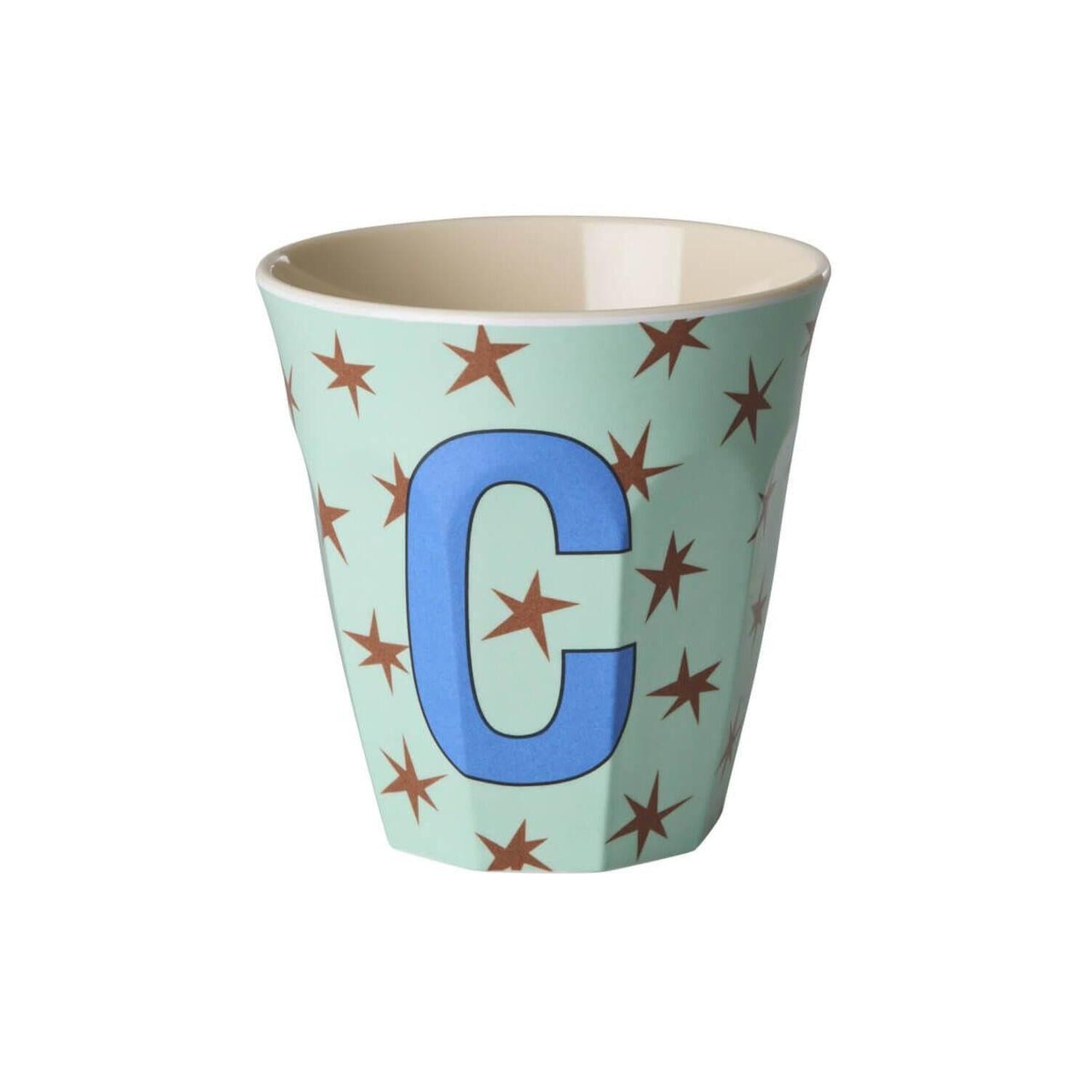 Melamin Becher "Buchstabe C - Stars" - M (Bunt)