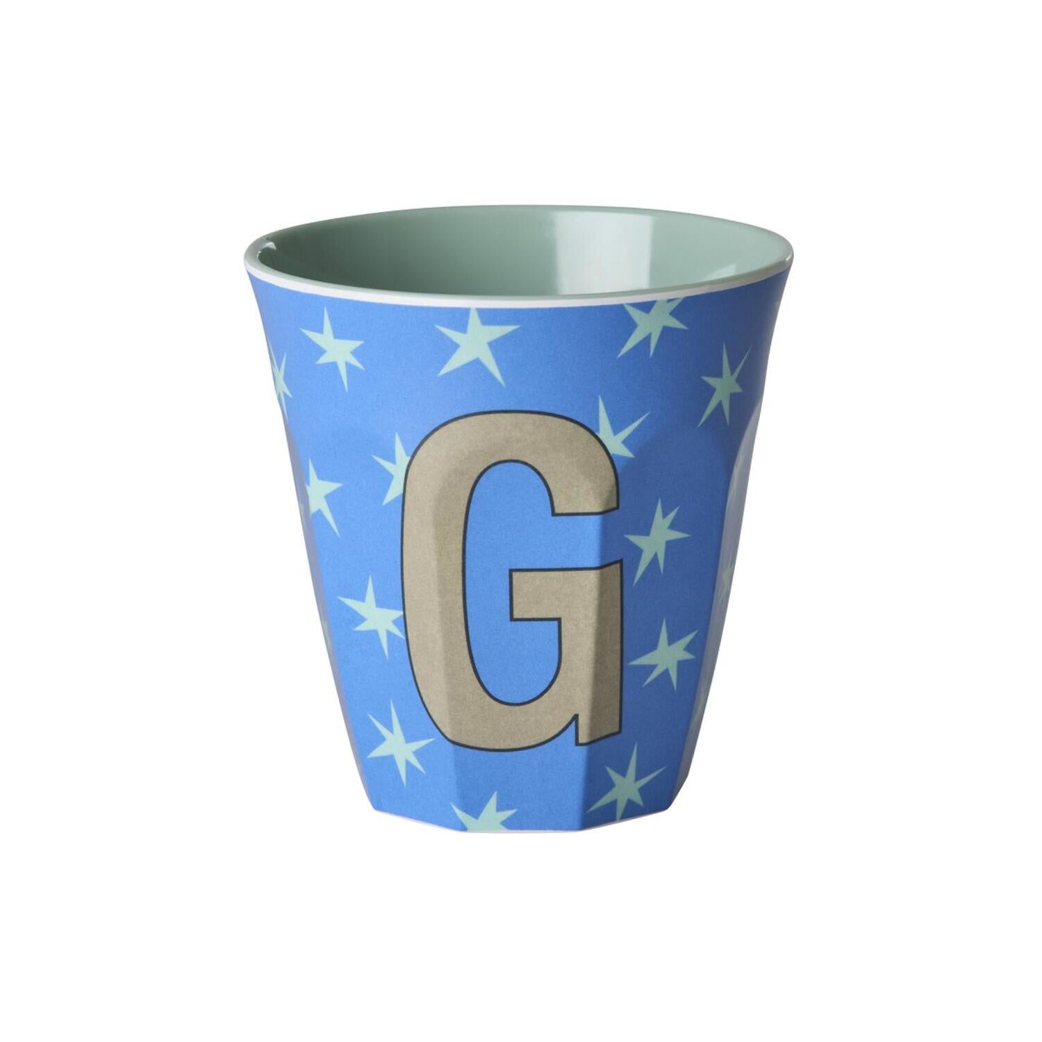 Melamin Becher "Buchstabe G - Stars" - M (Bunt)