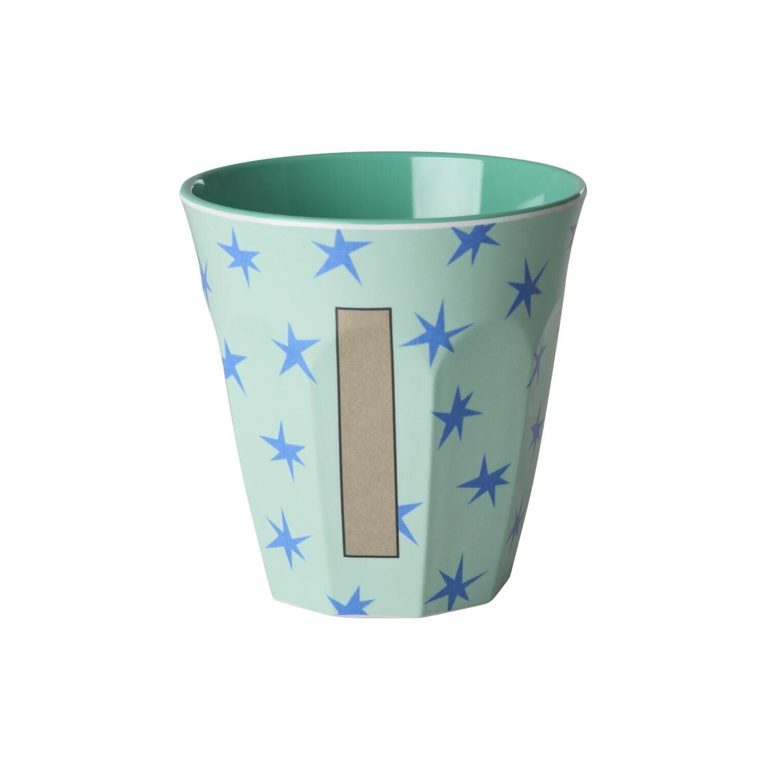 Melamin Becher "Buchstabe I - Stars" - M (Bunt)