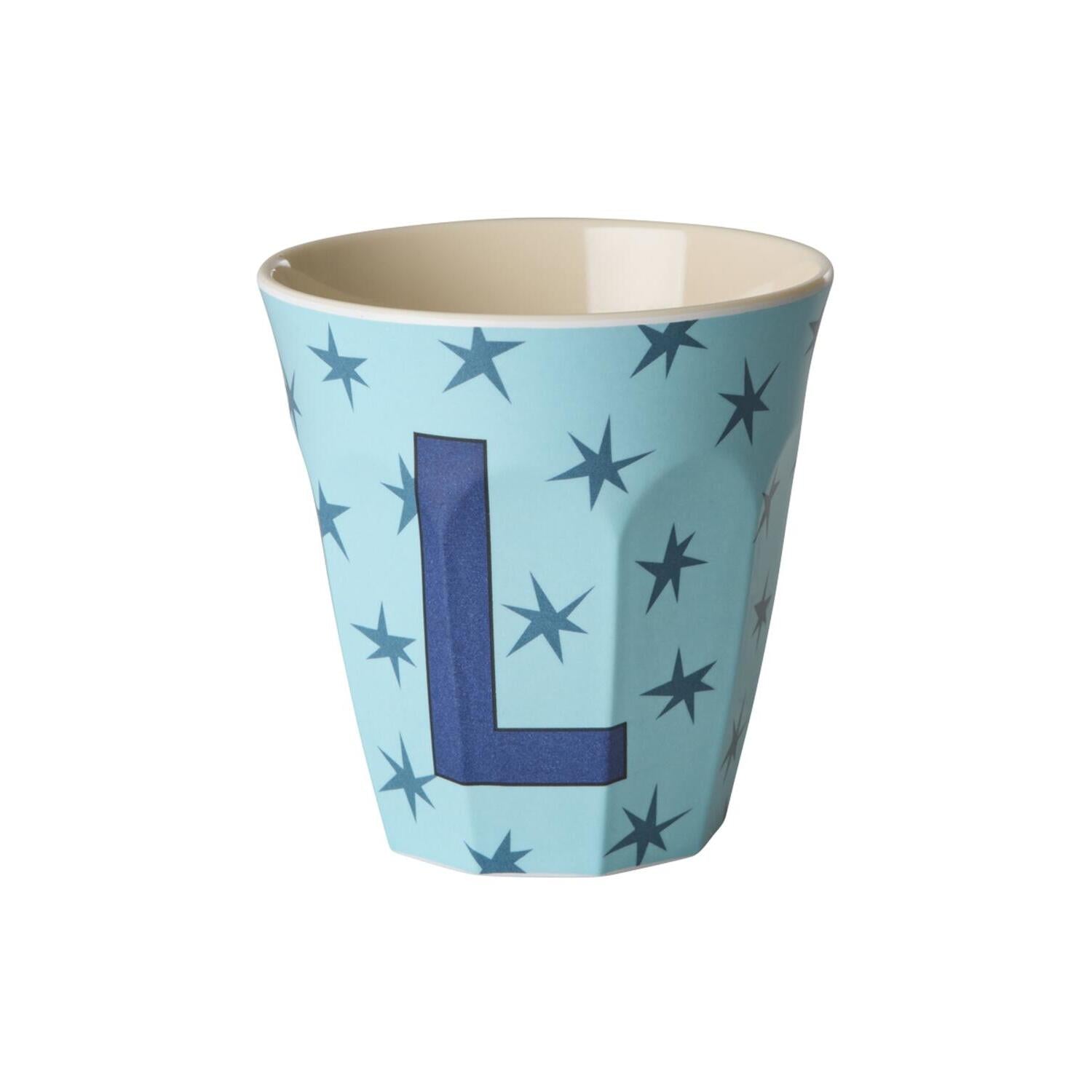 Melamin Becher "Buchstabe L - Stars" - M (Bunt)
