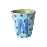 Melamin Becher "Buchstabe N - Stars" - M (Bunt)