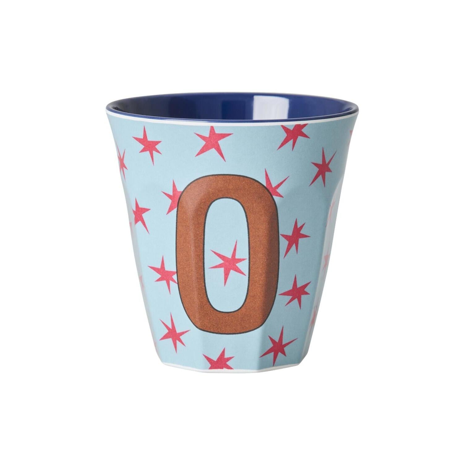 Melamin Becher "Buchstabe O - Stars" - M (Bunt)