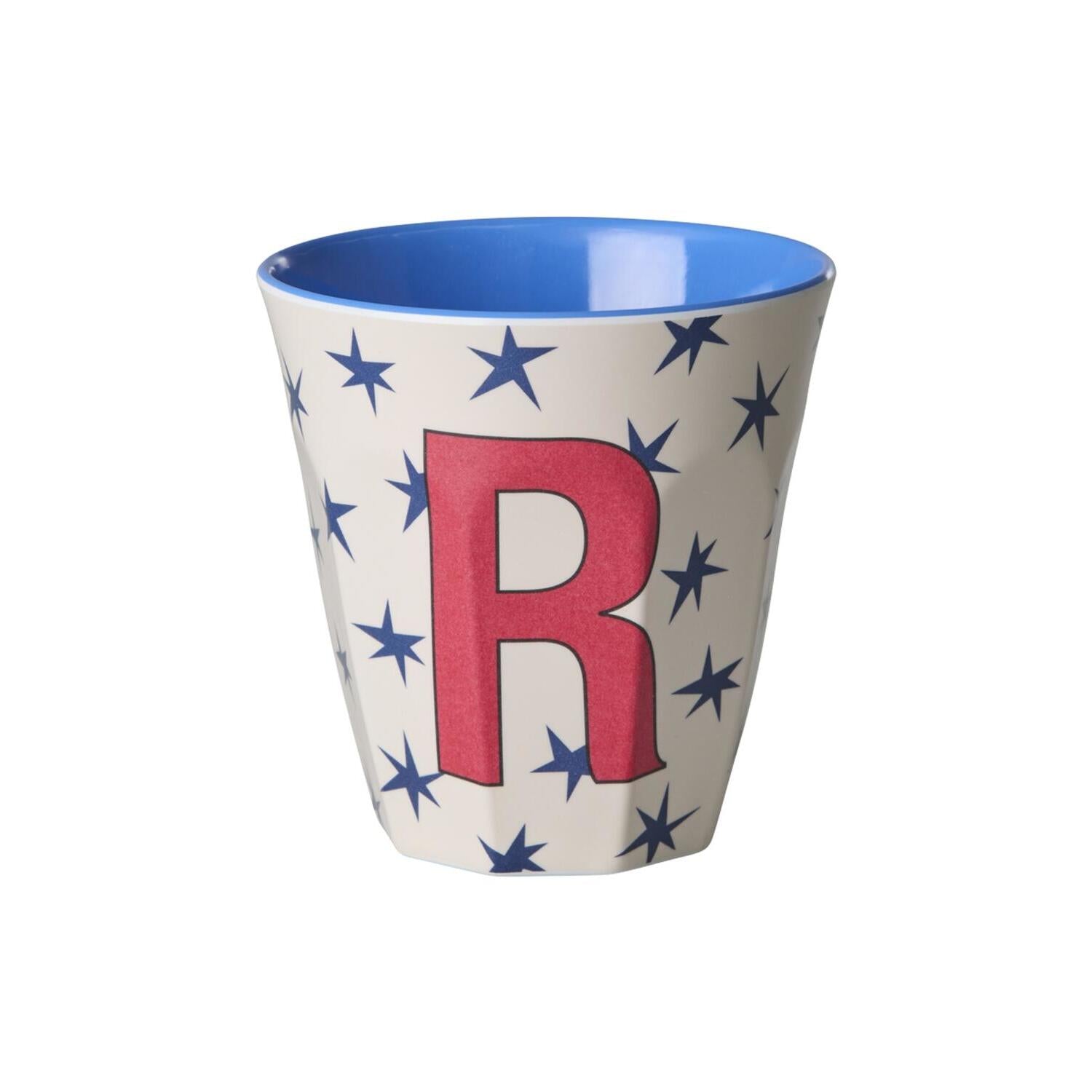 Melamin Becher "Buchstabe R - Stars" - M (Bunt)