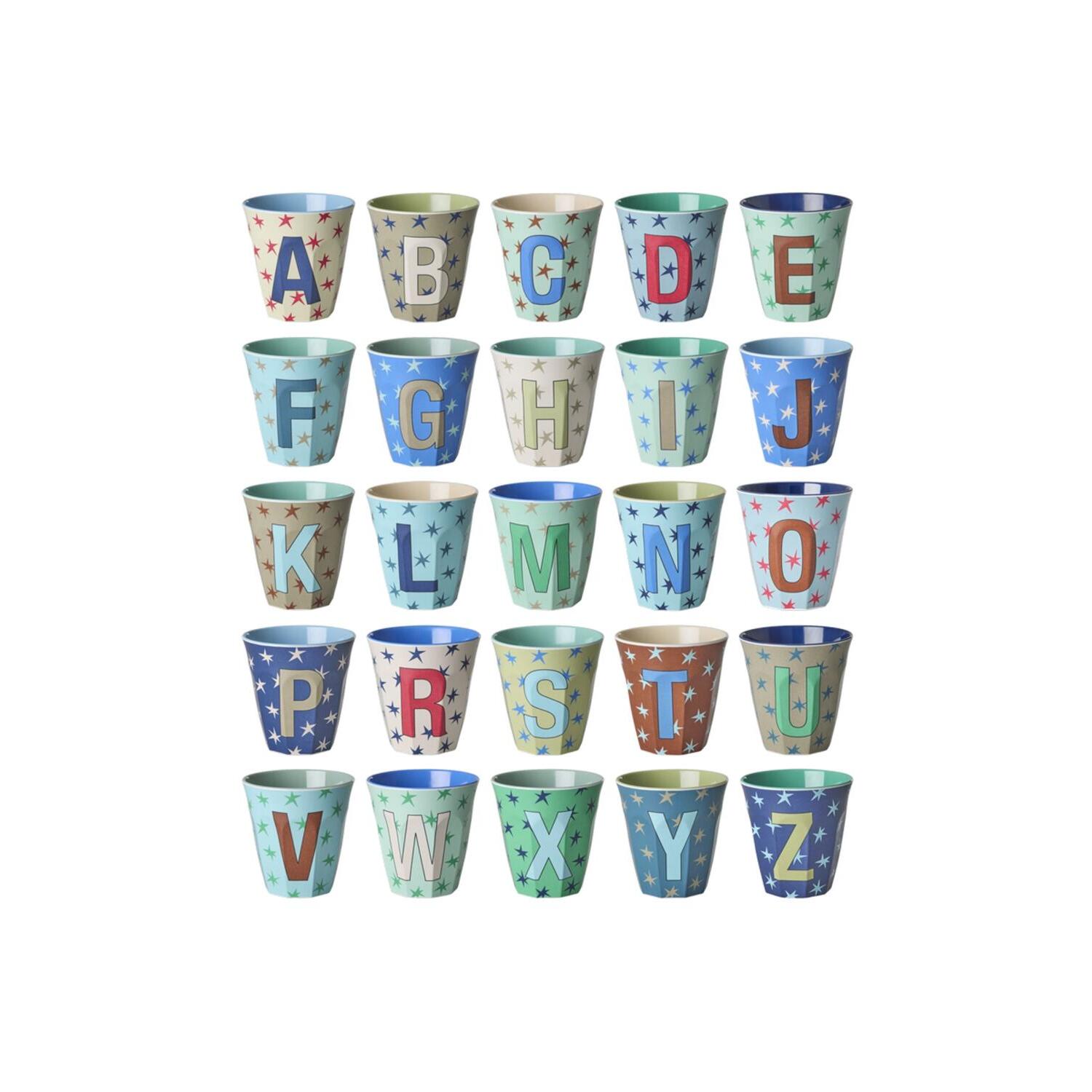 Melamin Becher "Buchstabe N - Stars" - M (Bunt)