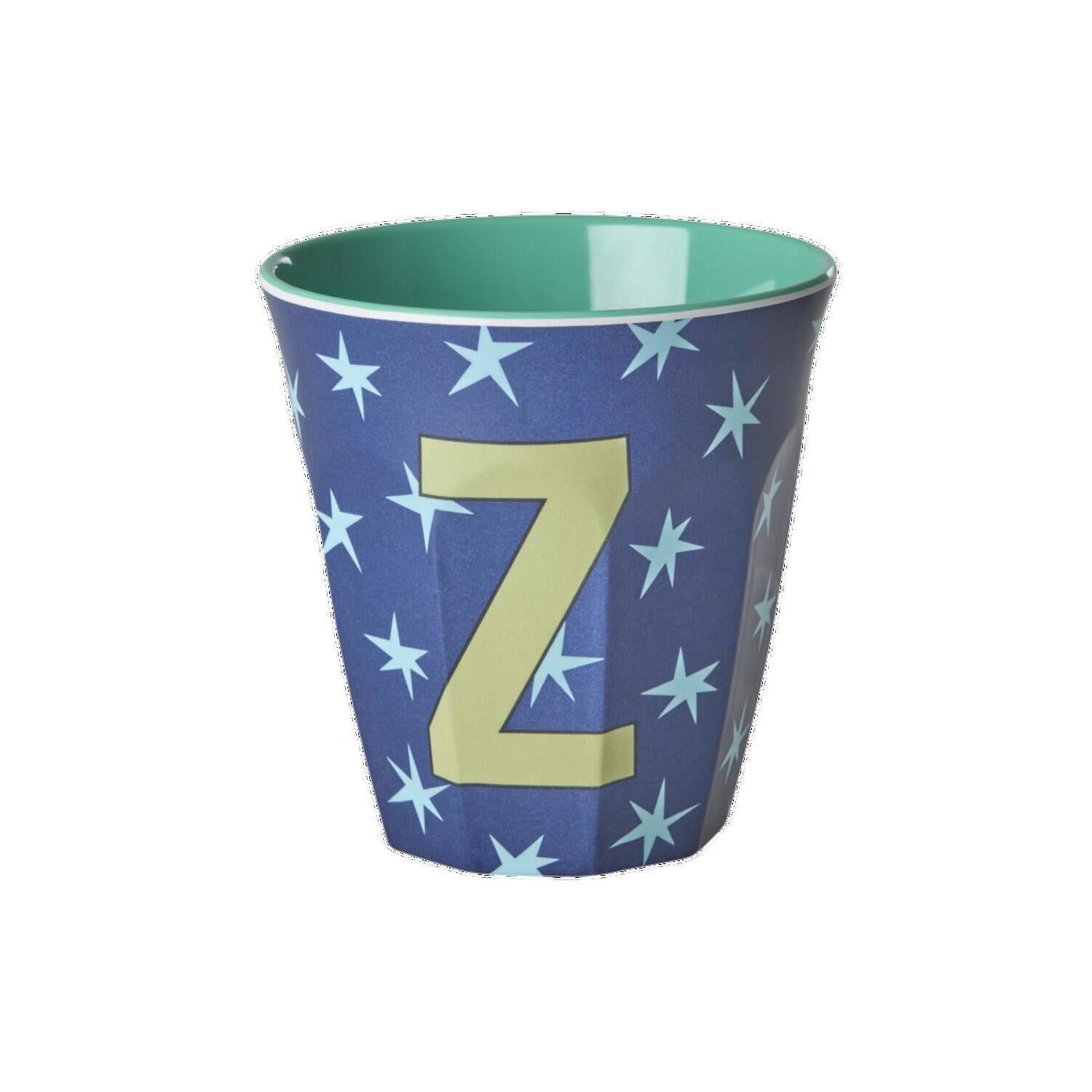 Melamin Becher "Buchstabe Z - Stars" - M (Bunt)