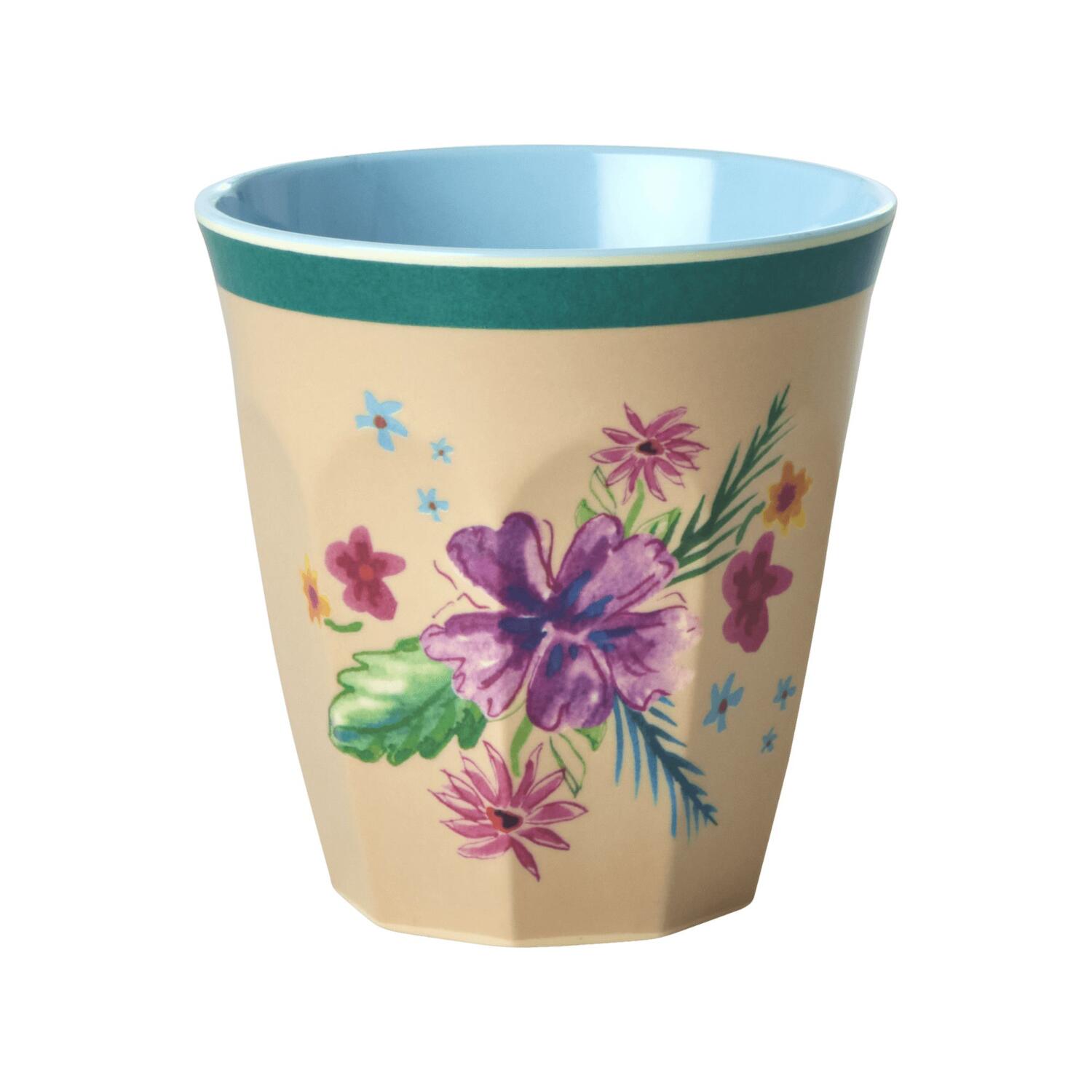 Melamin Becher "Arda Bloom" - M (Bunt)