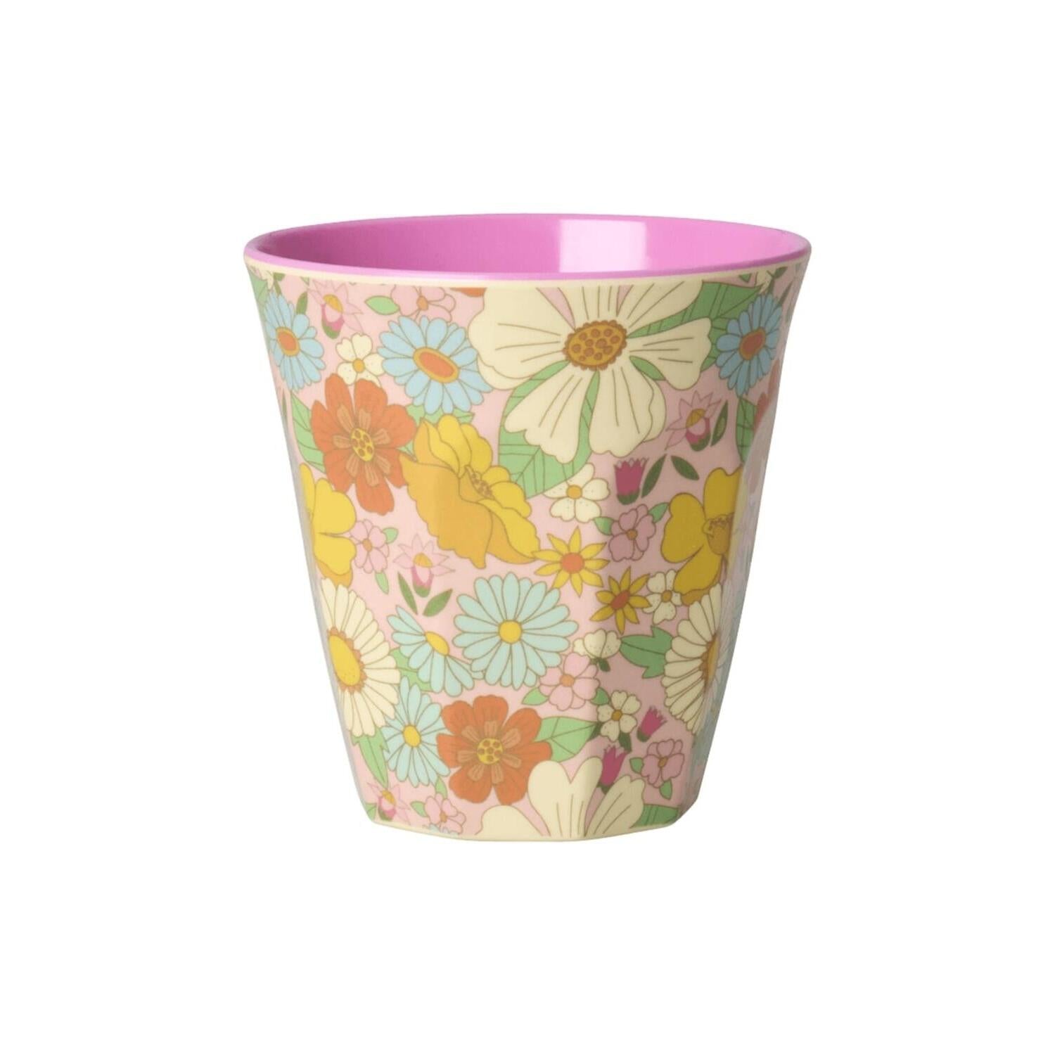 Melamin Becher "Flower Power" - 250 ml (Bunt) Rice