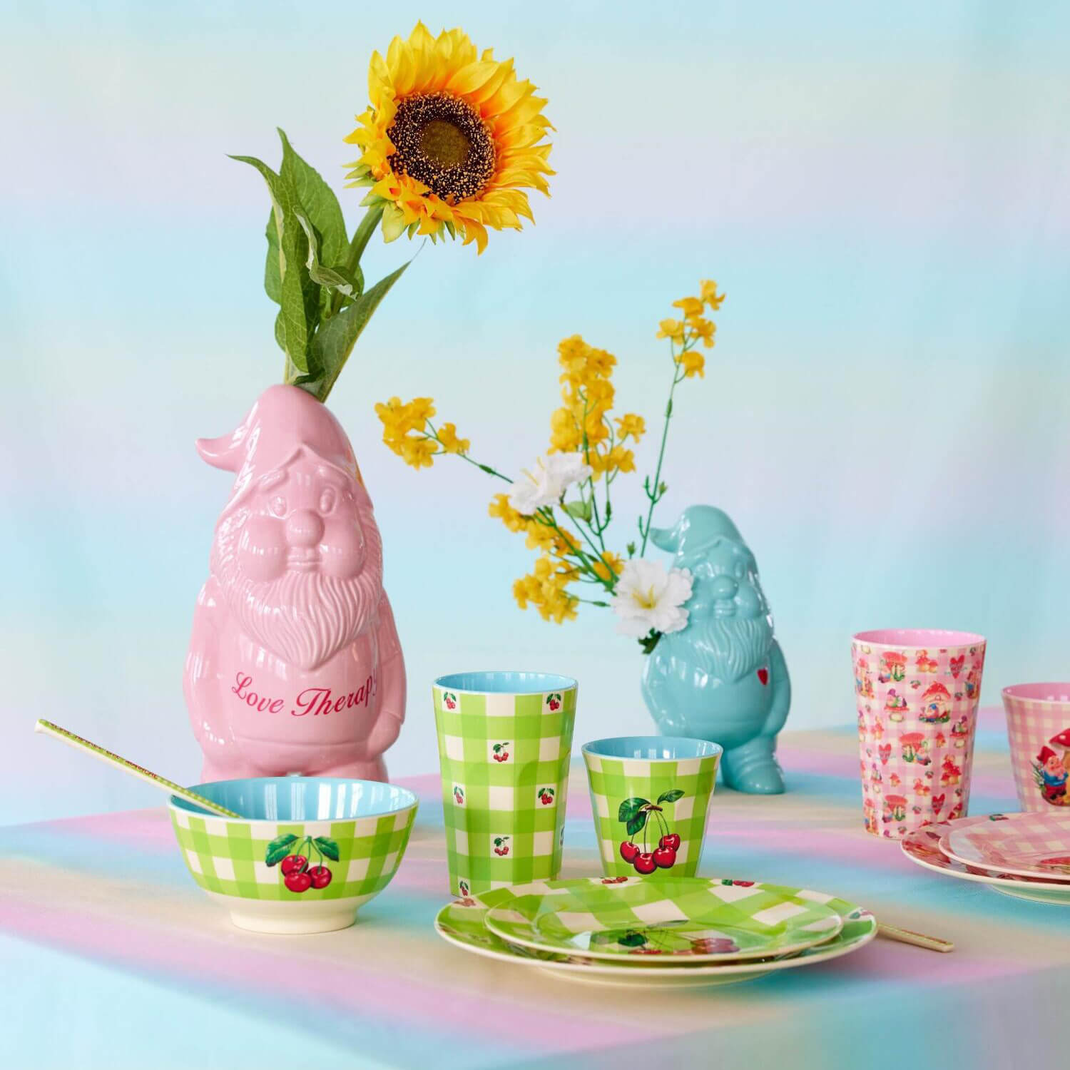 Melamin Becher "Love Therapy Cherry" - L (Bunt)