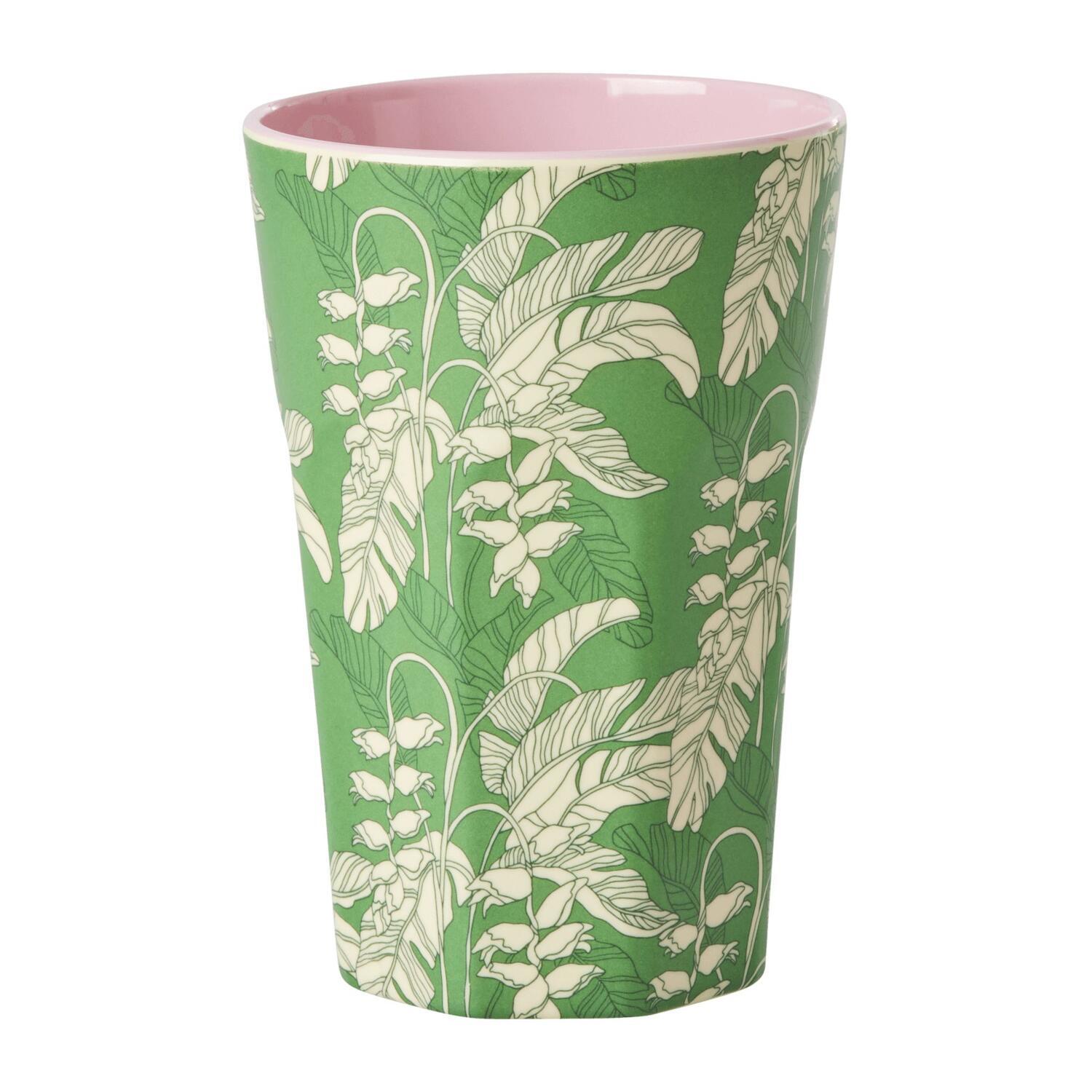 Melamin Becher "Paradise Print" - Groß (Grün)