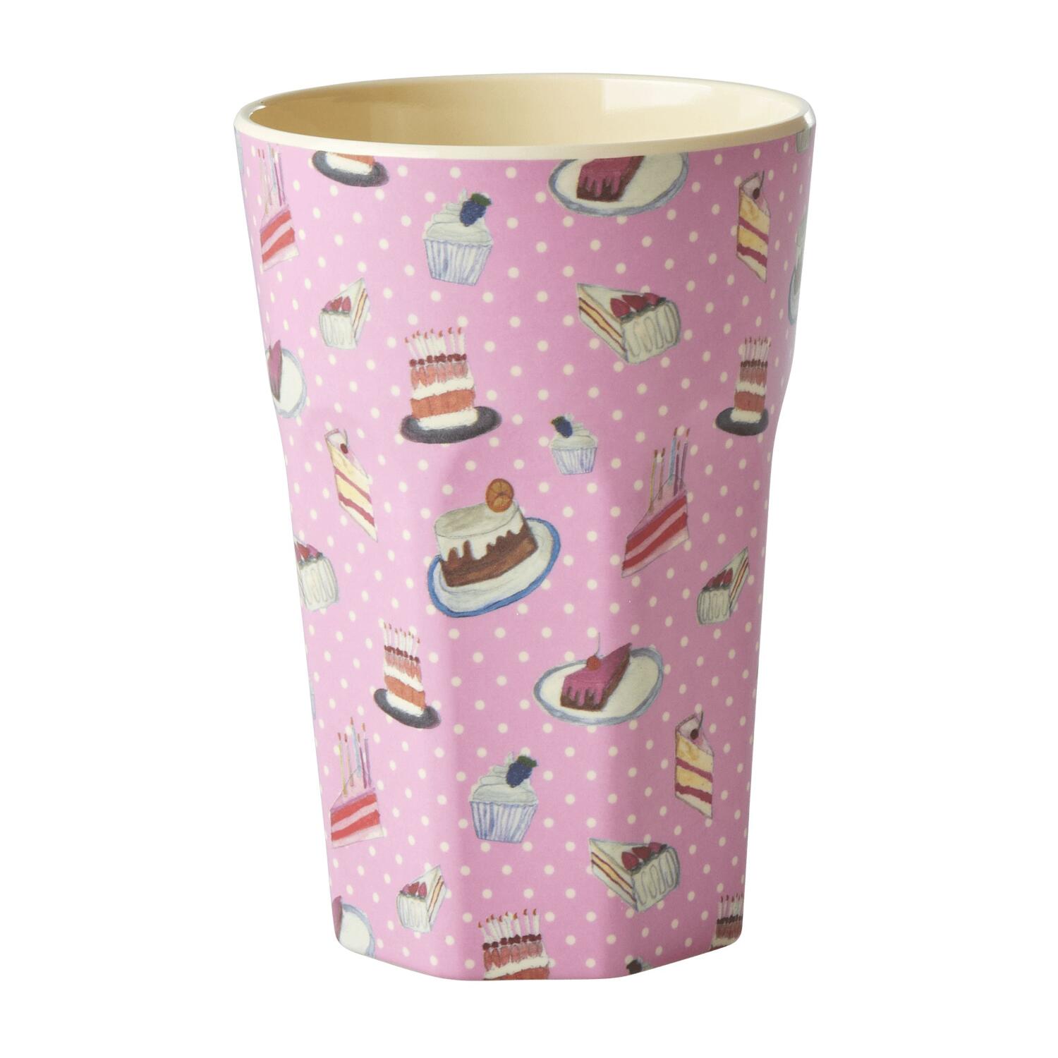Melamin Becher "Sweet Cake" - L (Bunt)
