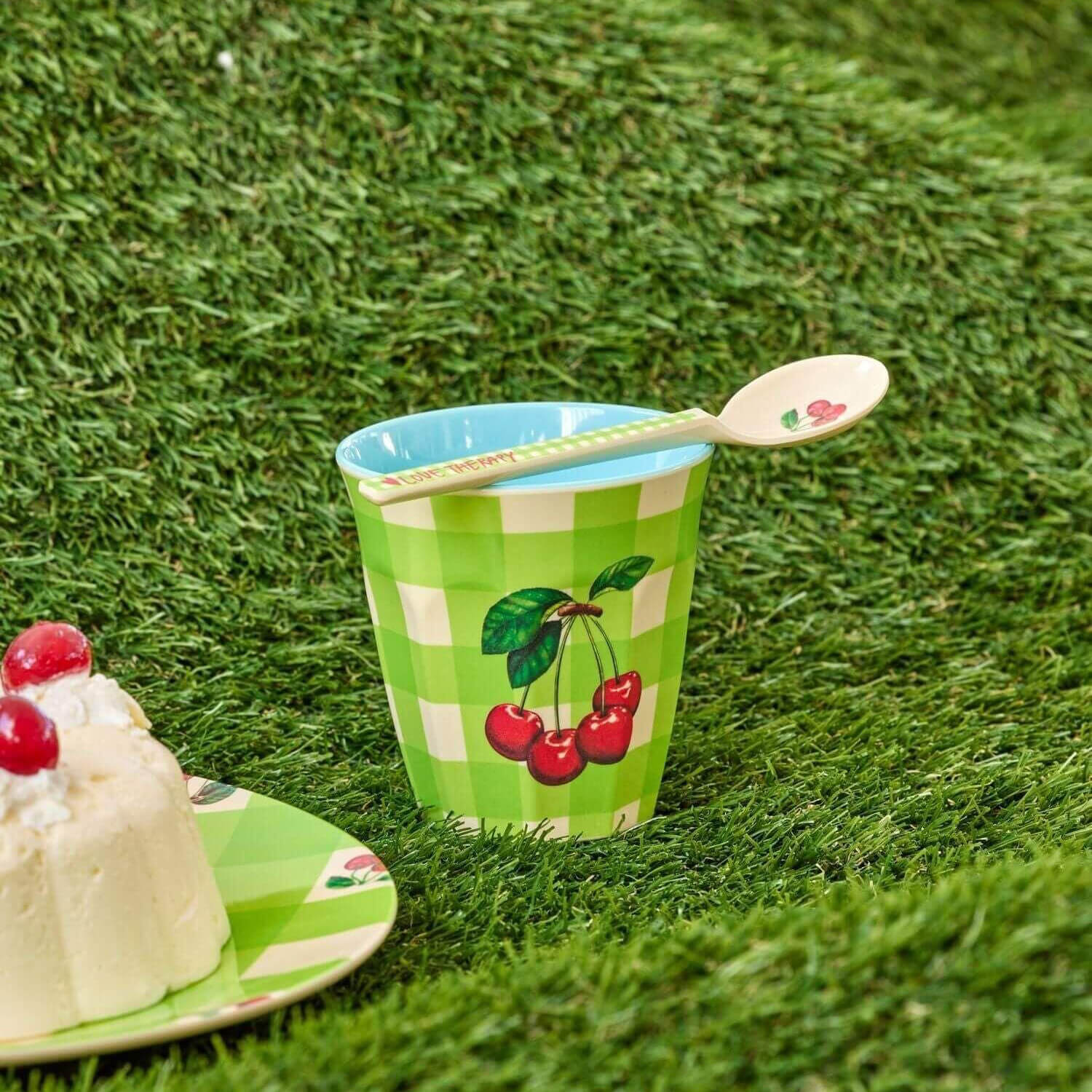 Melamin Becher "Love Therapy Cherry" - M (Bunt)