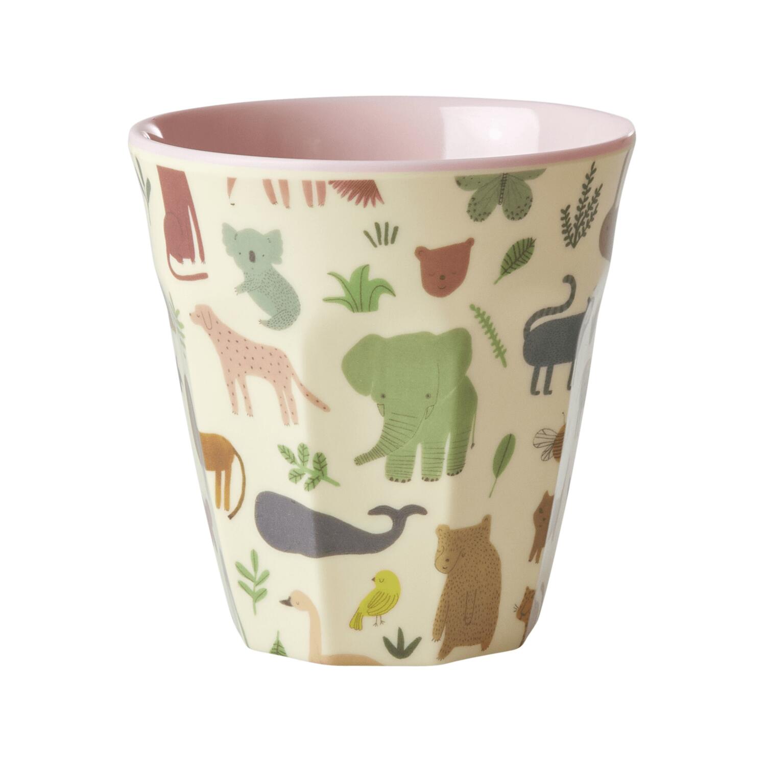 Melamin Becher "Sweet Jungle" - M (Pink)