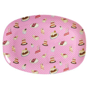 Melamin Platte rechteckig "Sweet Cake" - 30x22 cm (Bunt)