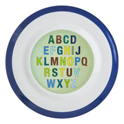 Melamin Essteller "Alphabet" (Dunkelblau)