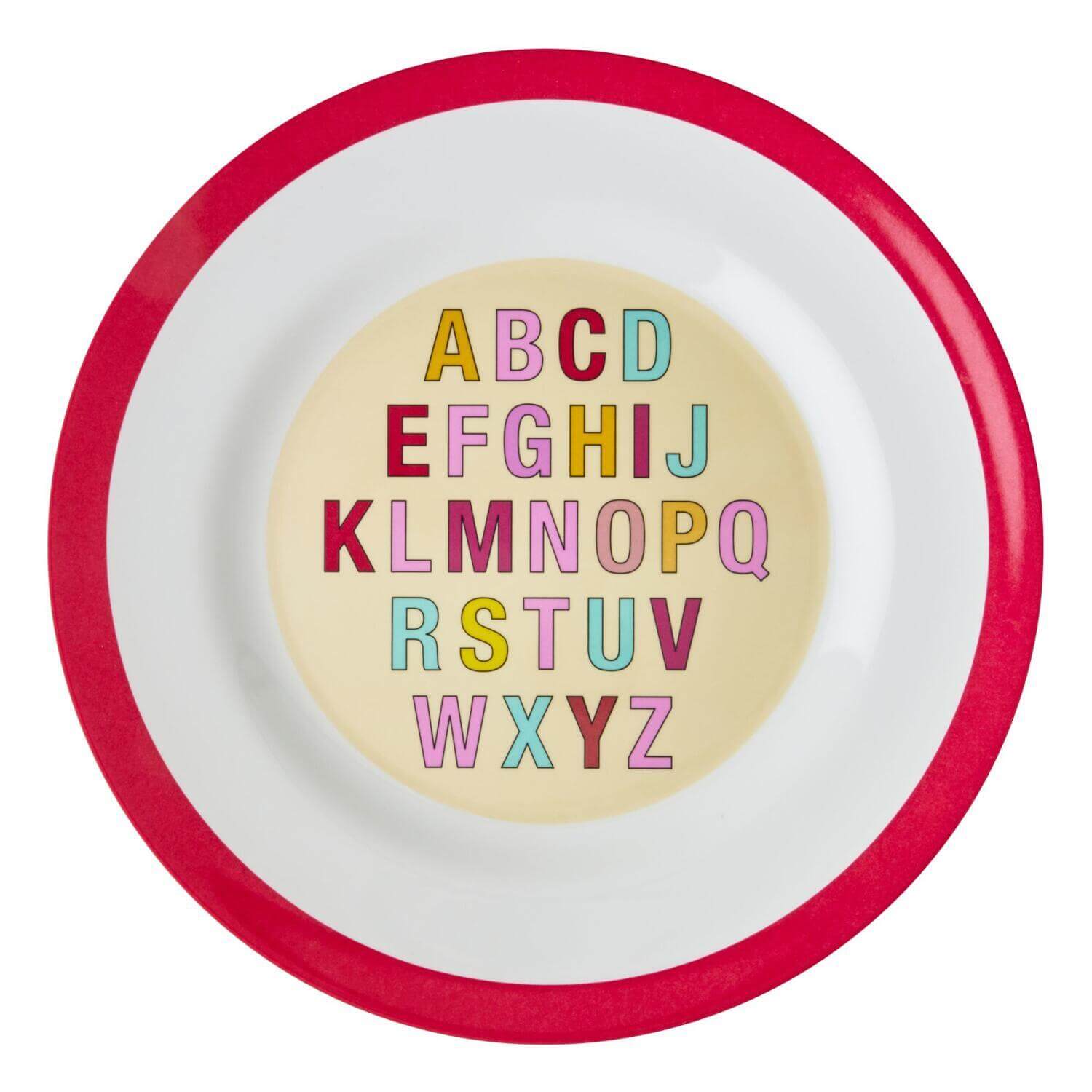 Melamin Essteller "Alphabet" (Rot)
