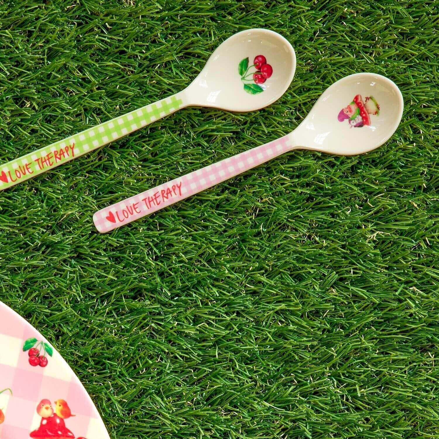 Melamin Teelöffel "Love Therapy Cherry" - 14,5 cm (Bunt)