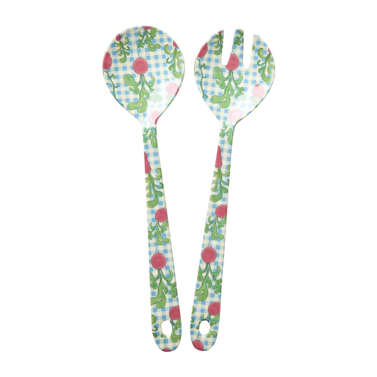 Melamin Salatbesteck "Ravishing Radish" - 29x7,2x1,6 cm (Bunt)