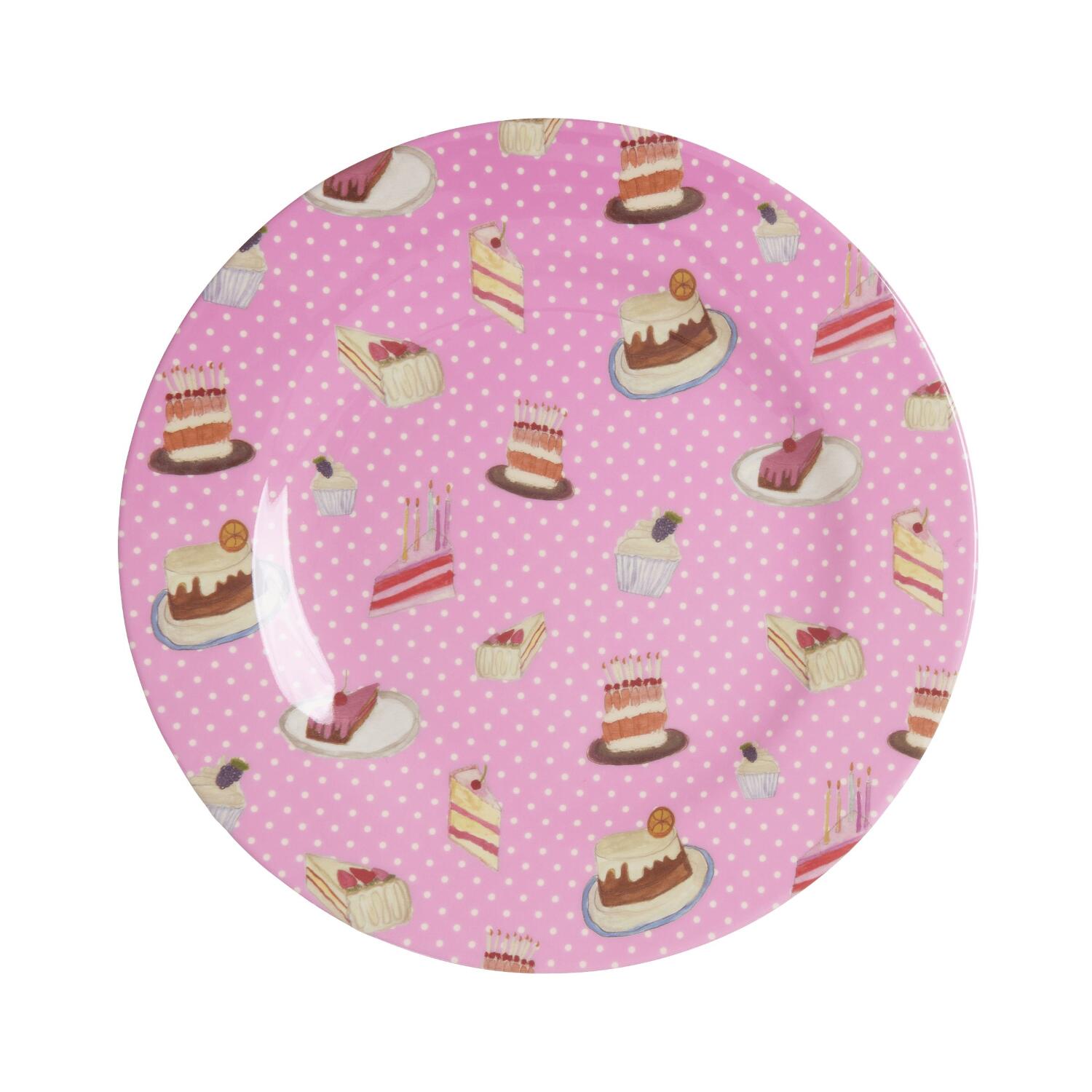 Melamin Kinderteller "Sweet Cake" - 20 cm (Bunt)