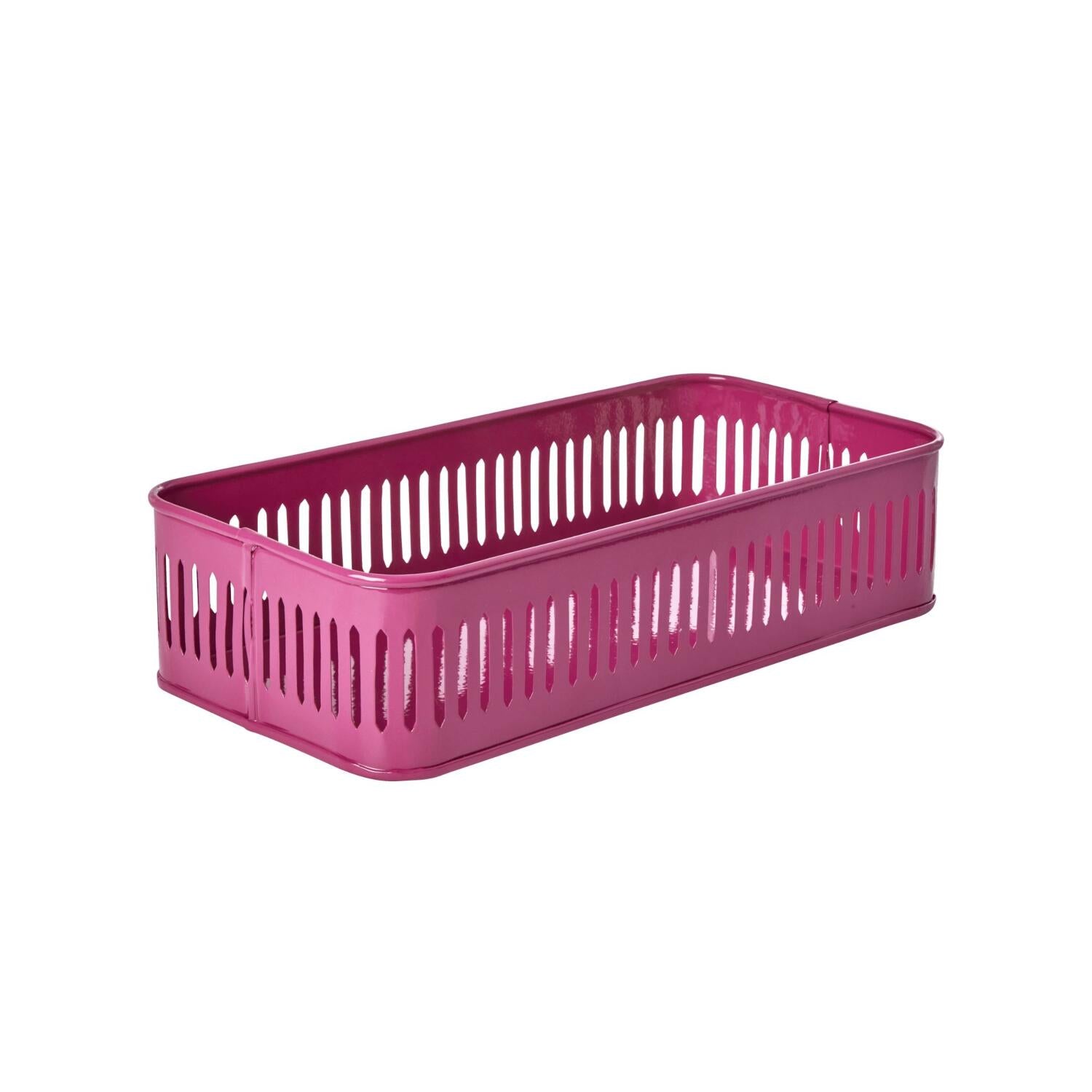 Tablett aus Metall im 2er-Set - 34,5x18x7,5 cm (Mint/Soft Plum) Rice
