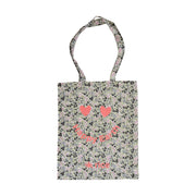 Einkaufstasche "FLOWER & Happy Earth Print" (Grün)