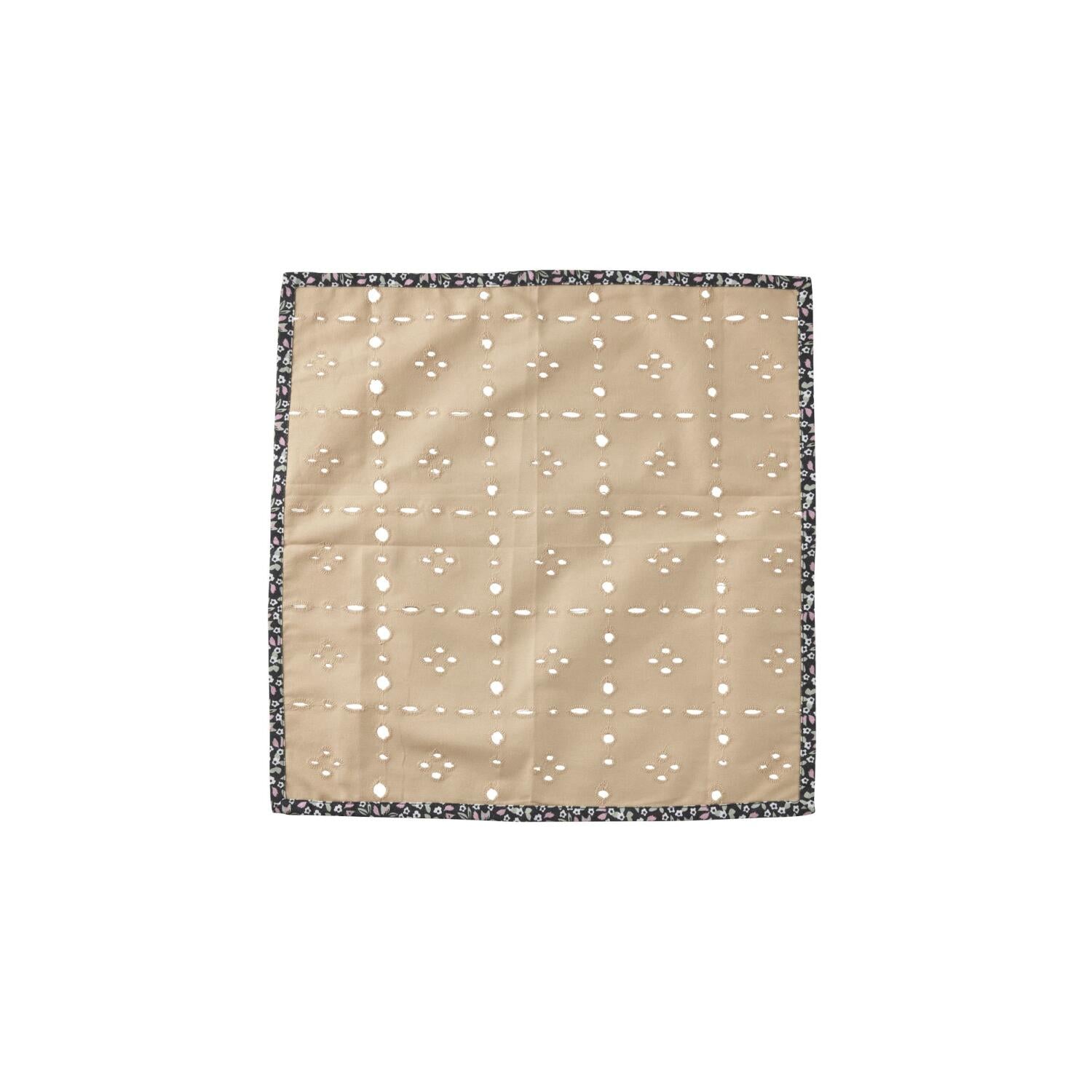 Servietten "Broidery Anglaise - Flower" im 2er-Set - 40x40 cm (Beige)