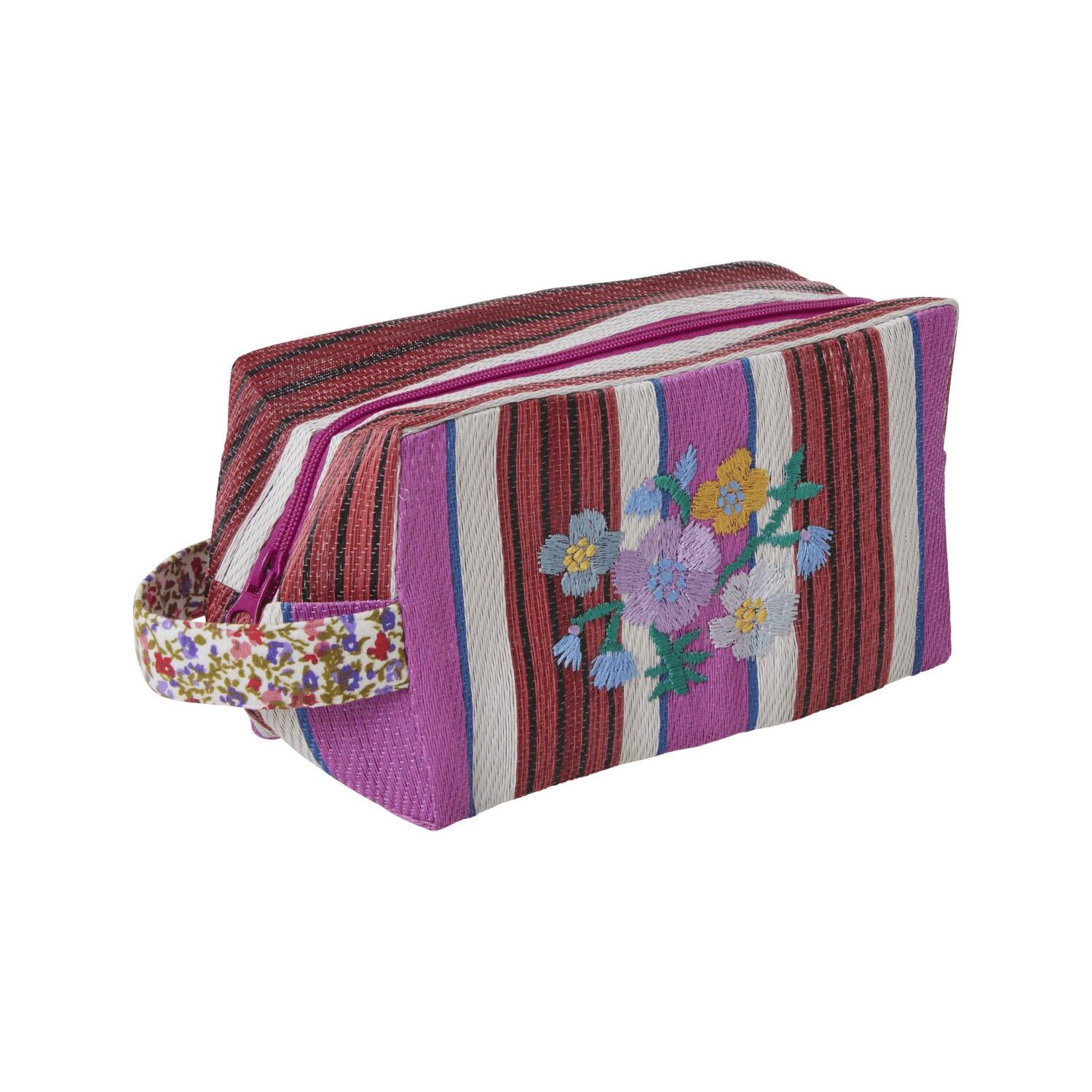 Beuteltasche aus recyceltem Plastik "Flower" - L (Bunt)