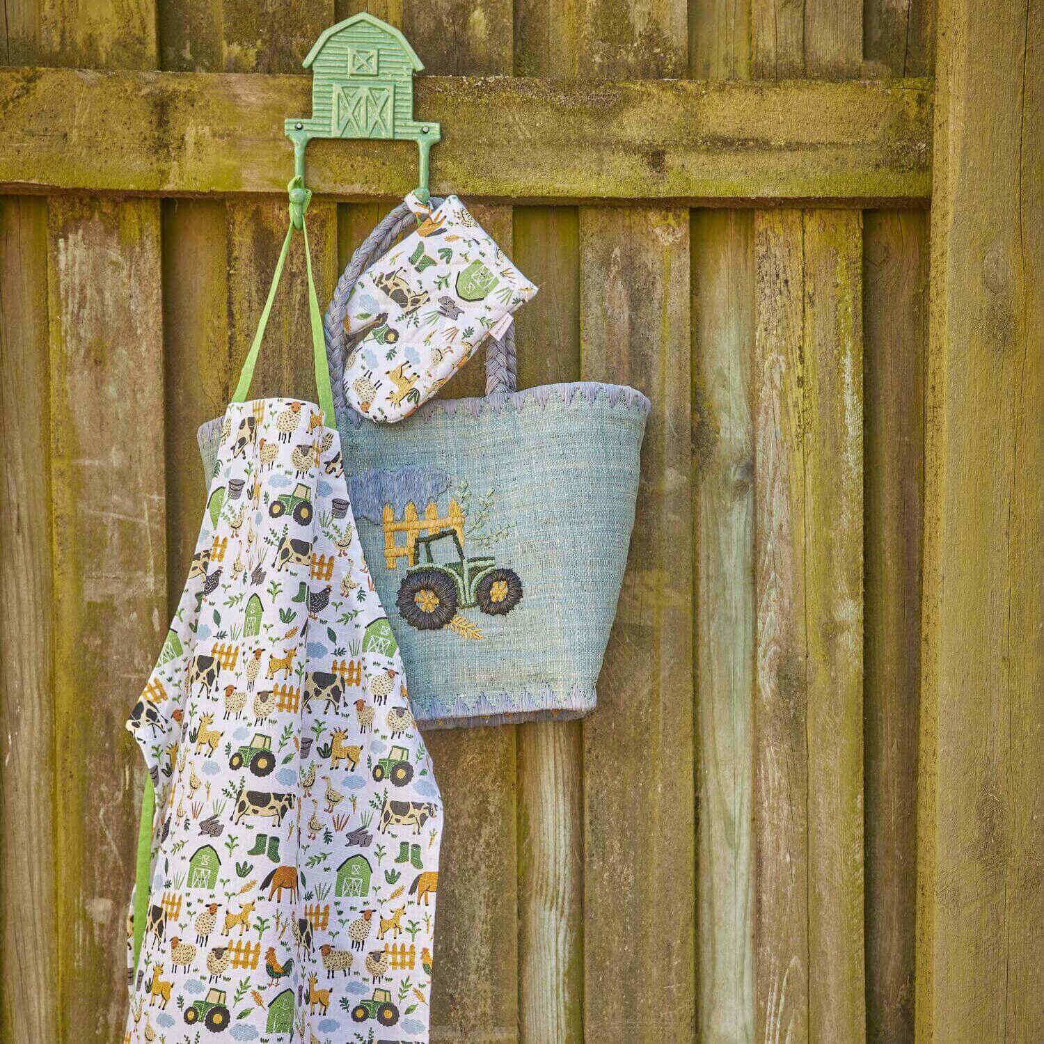 Metall-Haken "Farm/Scheune" (Grün)