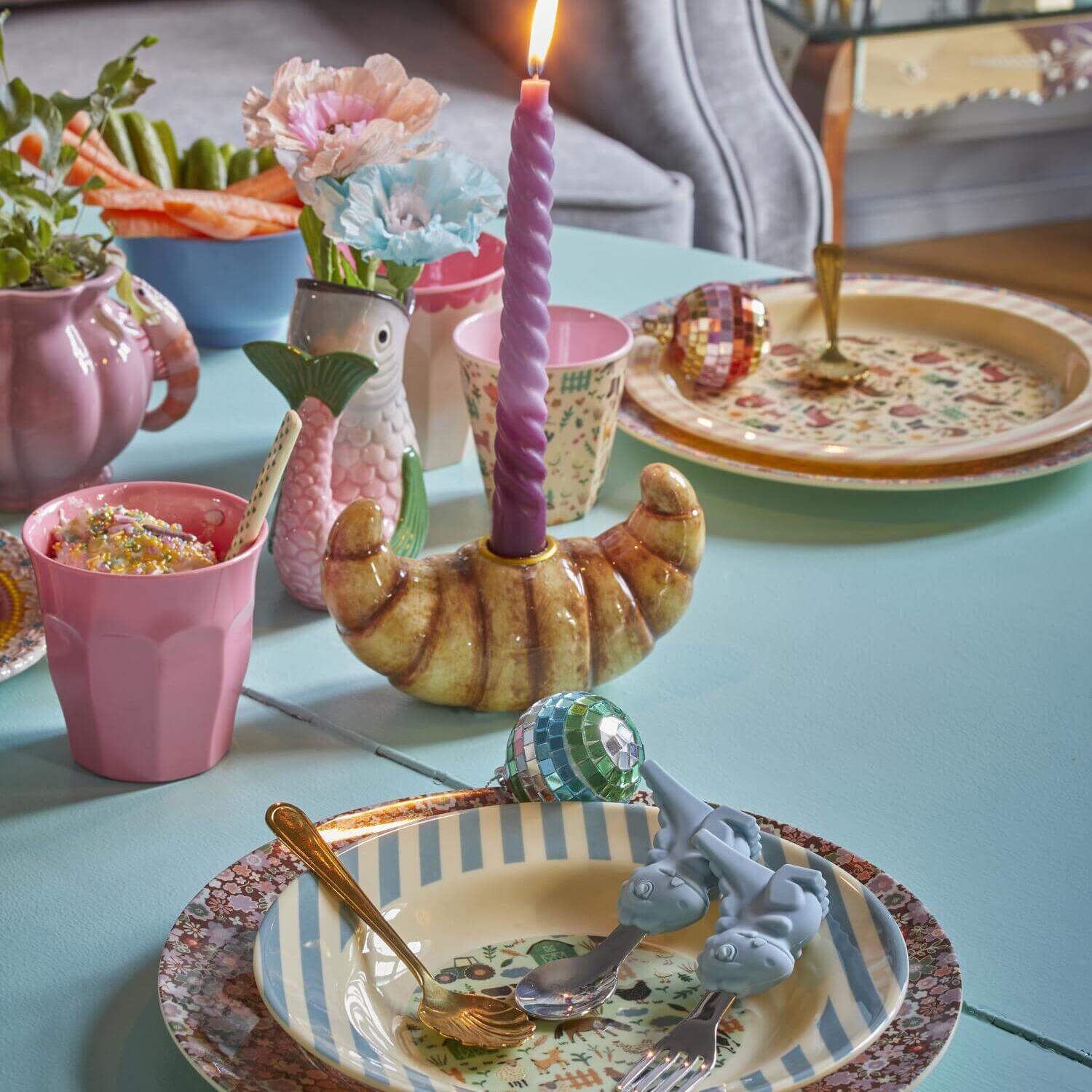 Kinderbesteck "Dino" (Blau)