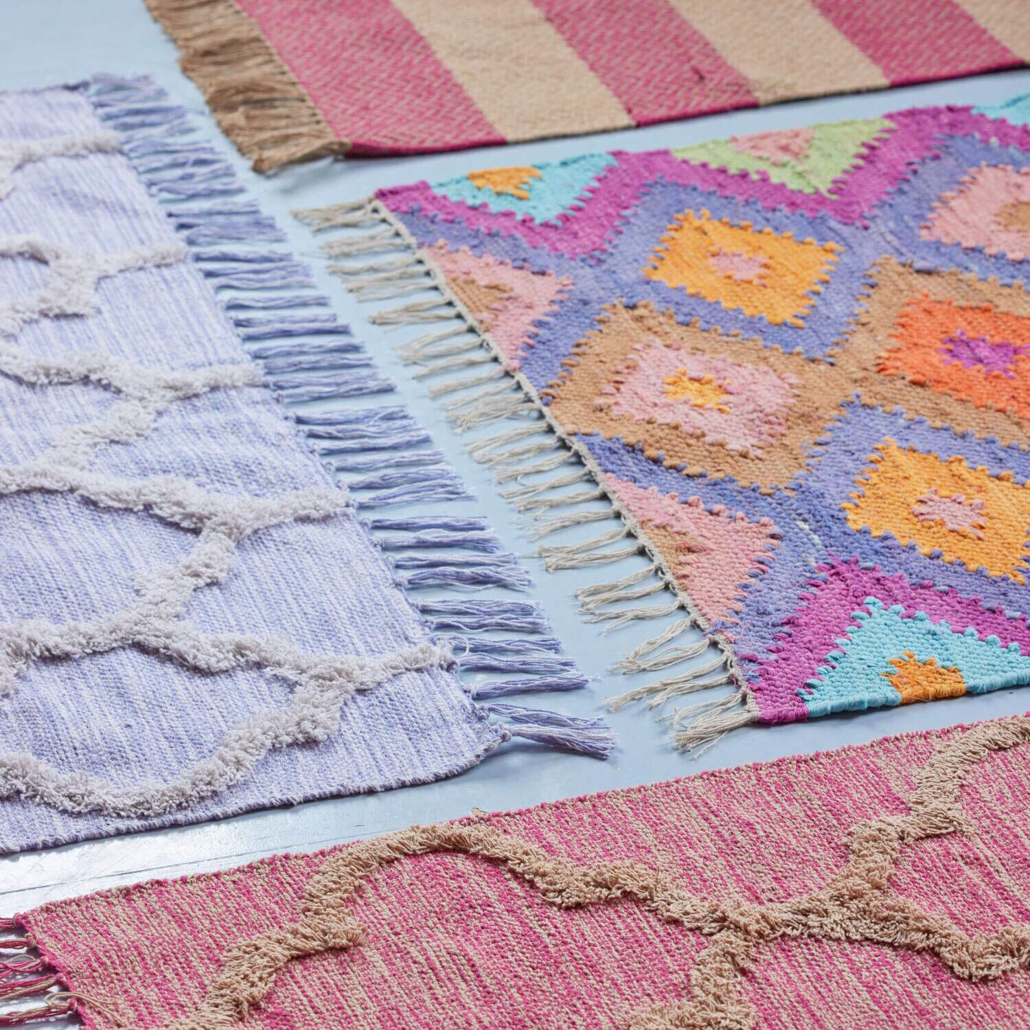 Baumwollteppich - 120x200 cm (Lavender)