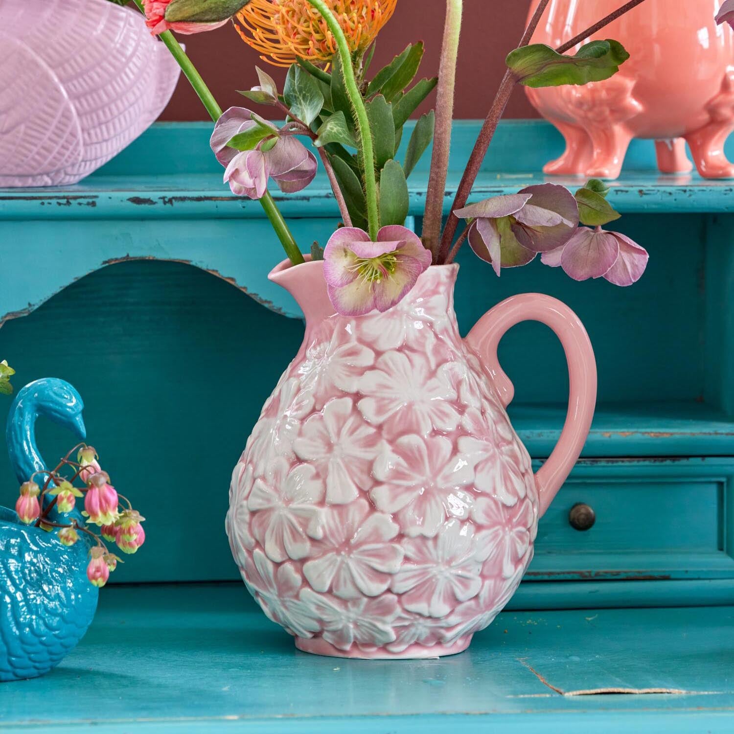 Vase "Flower"  - 2,4 l (Pink/Weiß)